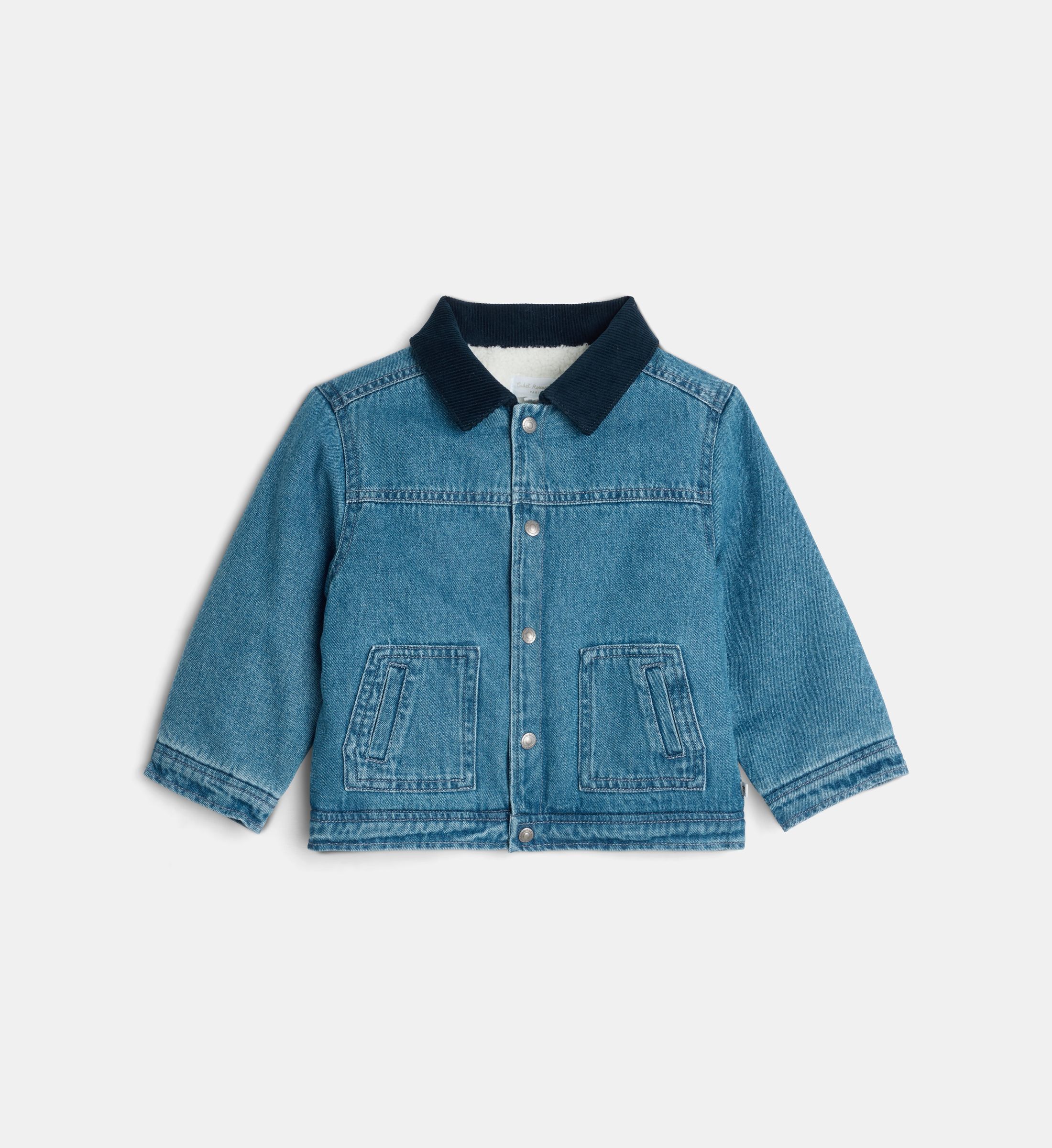 Veste droite tatard en denim de coton bio, CADET ROUSSELLE