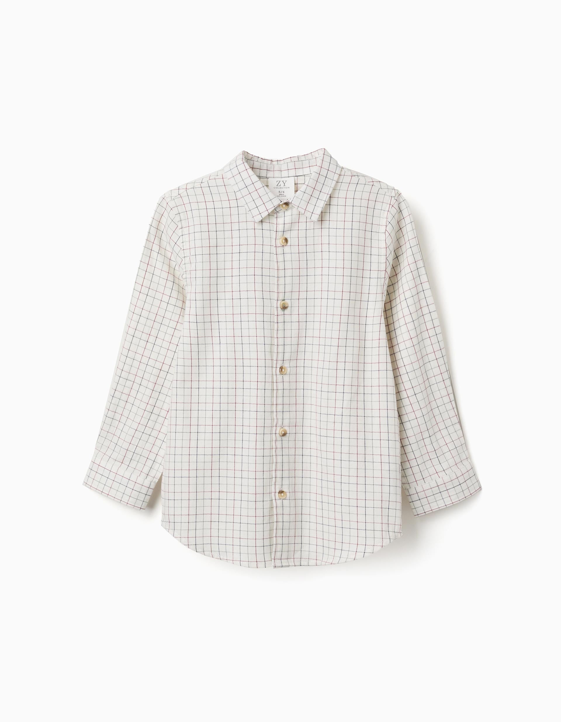 Chemise en coton à manches longues à carreaux, ZIPPY
