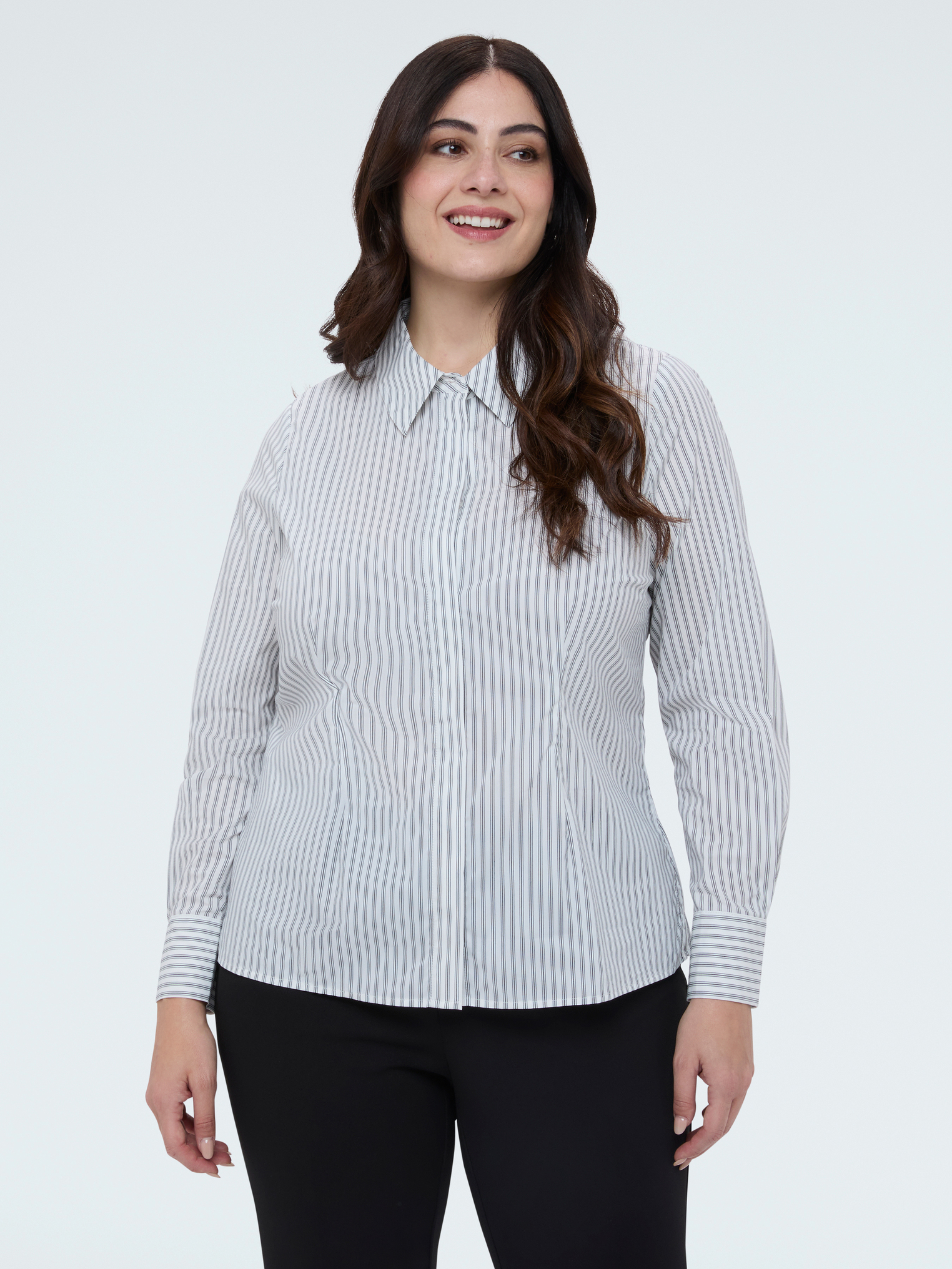 Chemise à rayures en coton, FIORELLA RUBINO