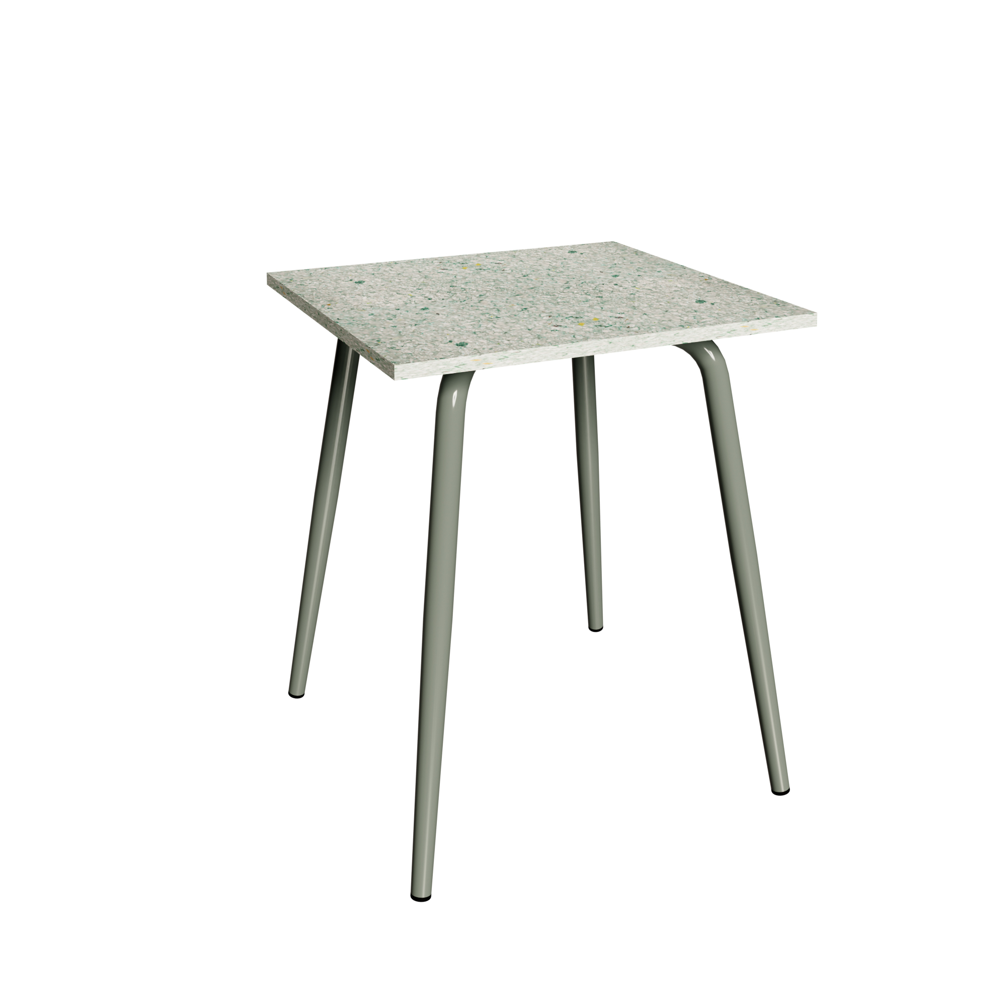 Table à manger en plastique recyclé carré, LES GAMBETTES