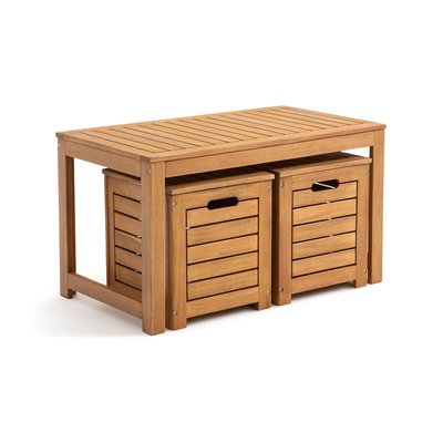 Garden Acacia Bench and Storage Chests LA REDOUTE INTERIEURS