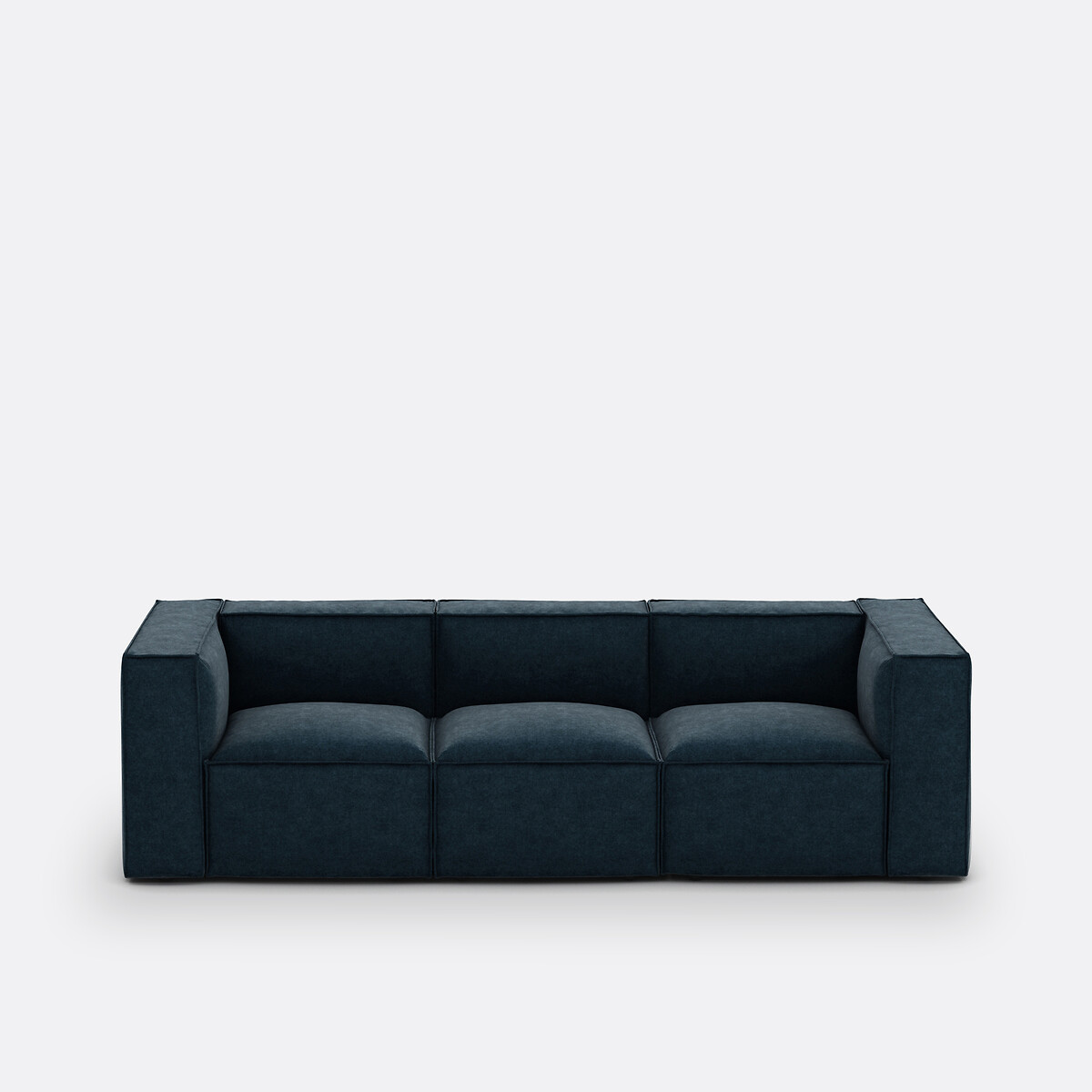 Sofá modular de 3 plazas, en terciopelo texturizado, SEVEN, LA REDOUTE INTERIEURS
