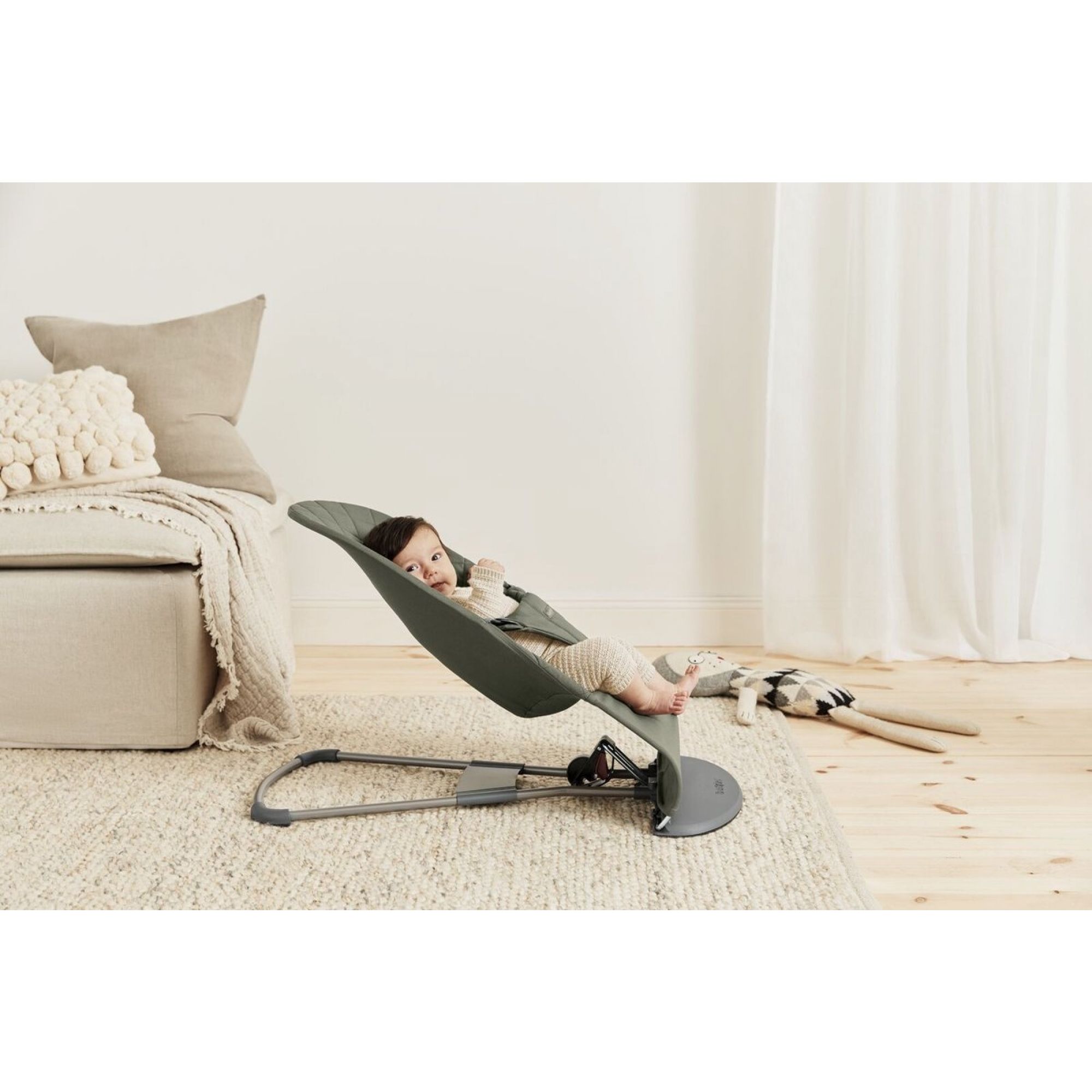 Transat bébé Bliss Coton matelassé classique vert foncé, BABYBJORN