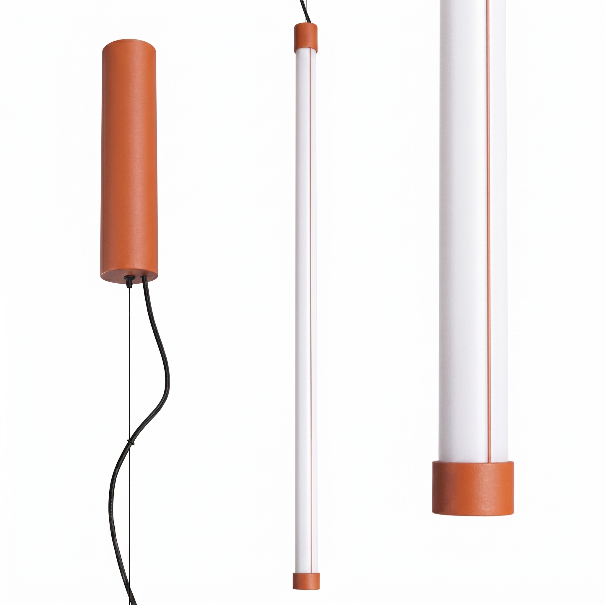 Suspension Acier Ocre Rouge LED 1 Trang, EDEN