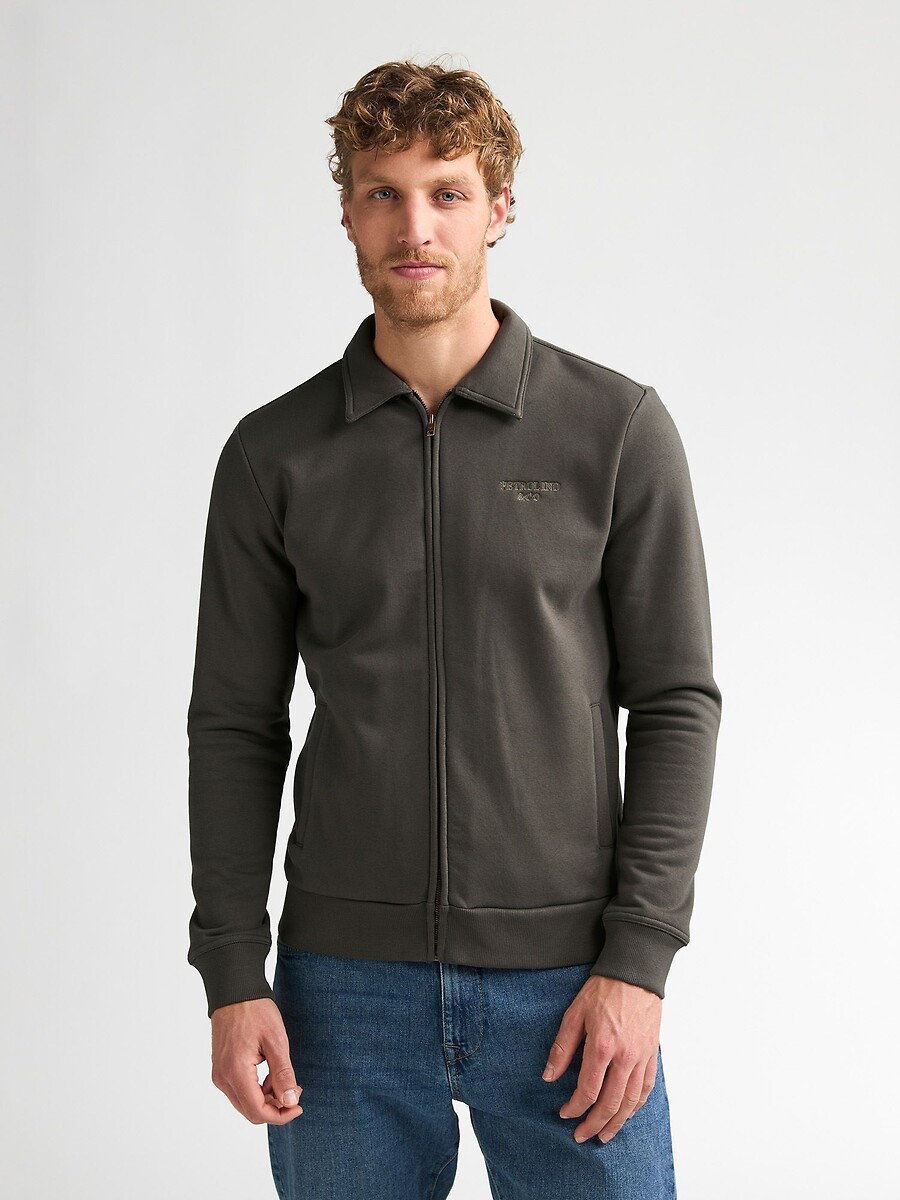 Sweat zippé col polo, chemise, PETROL INDUSTRIES