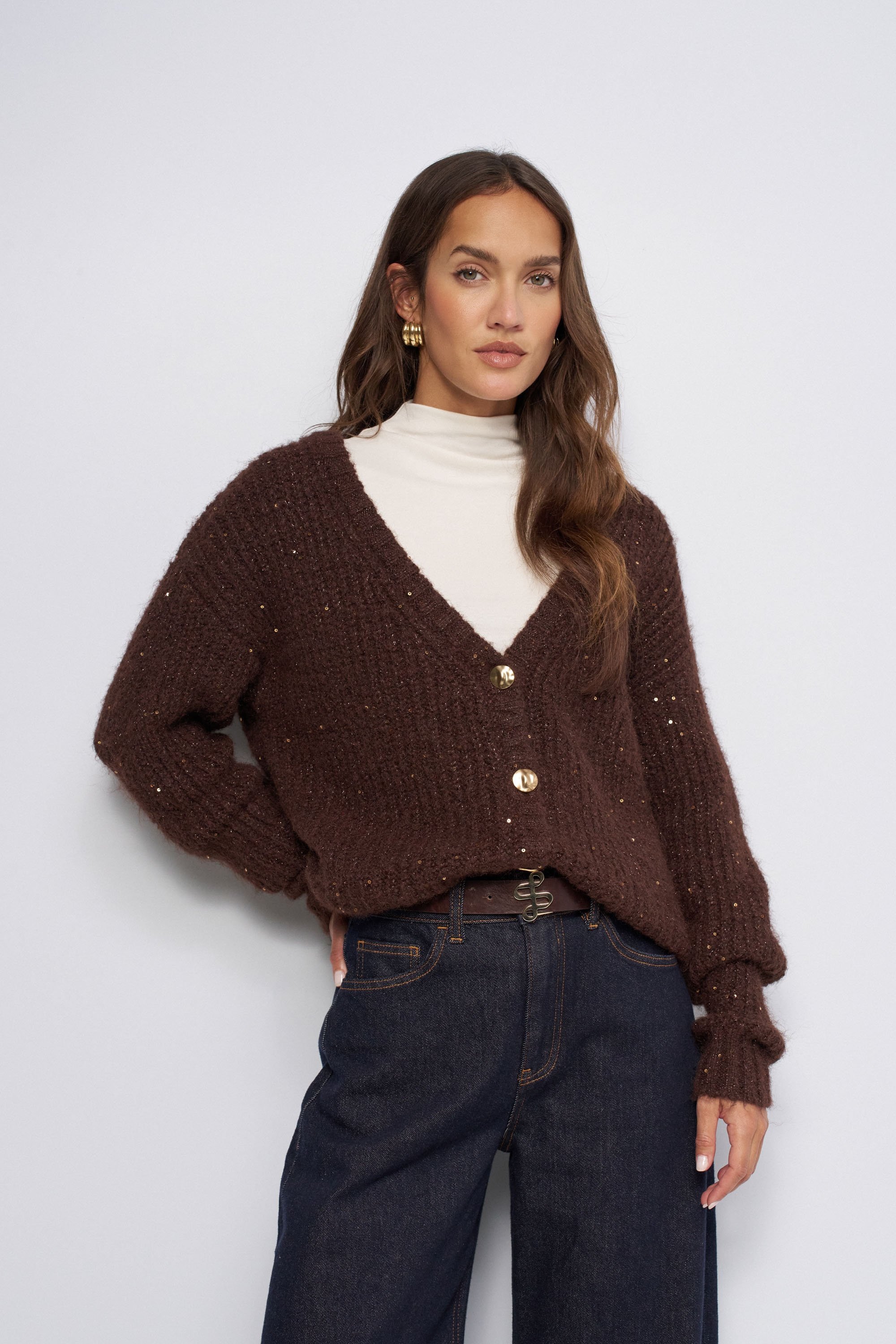 CARDIGAN À PAILLETTES, SALSA JEANS