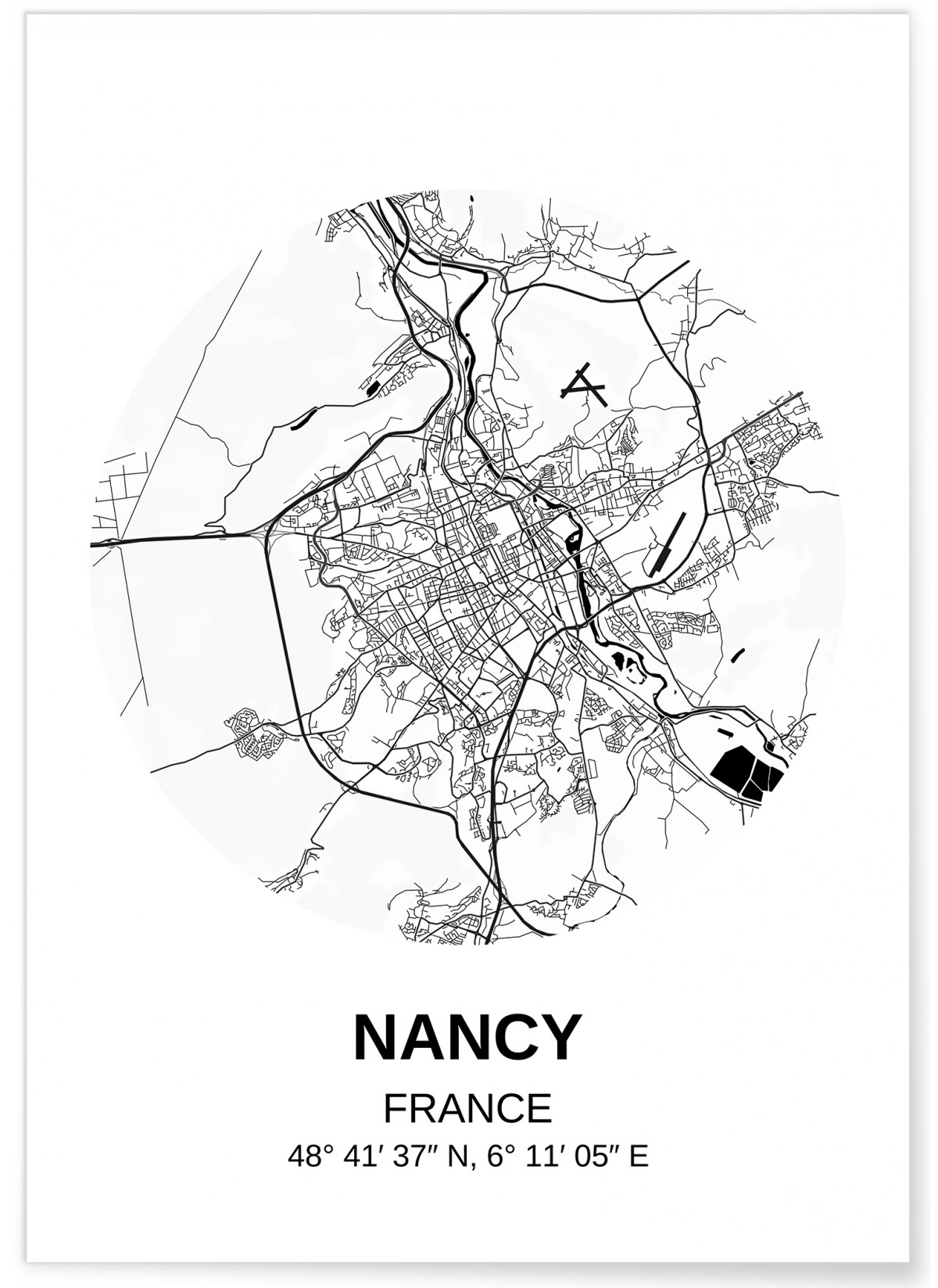 Affiche Carte Nancy, L'AFFICHERIE