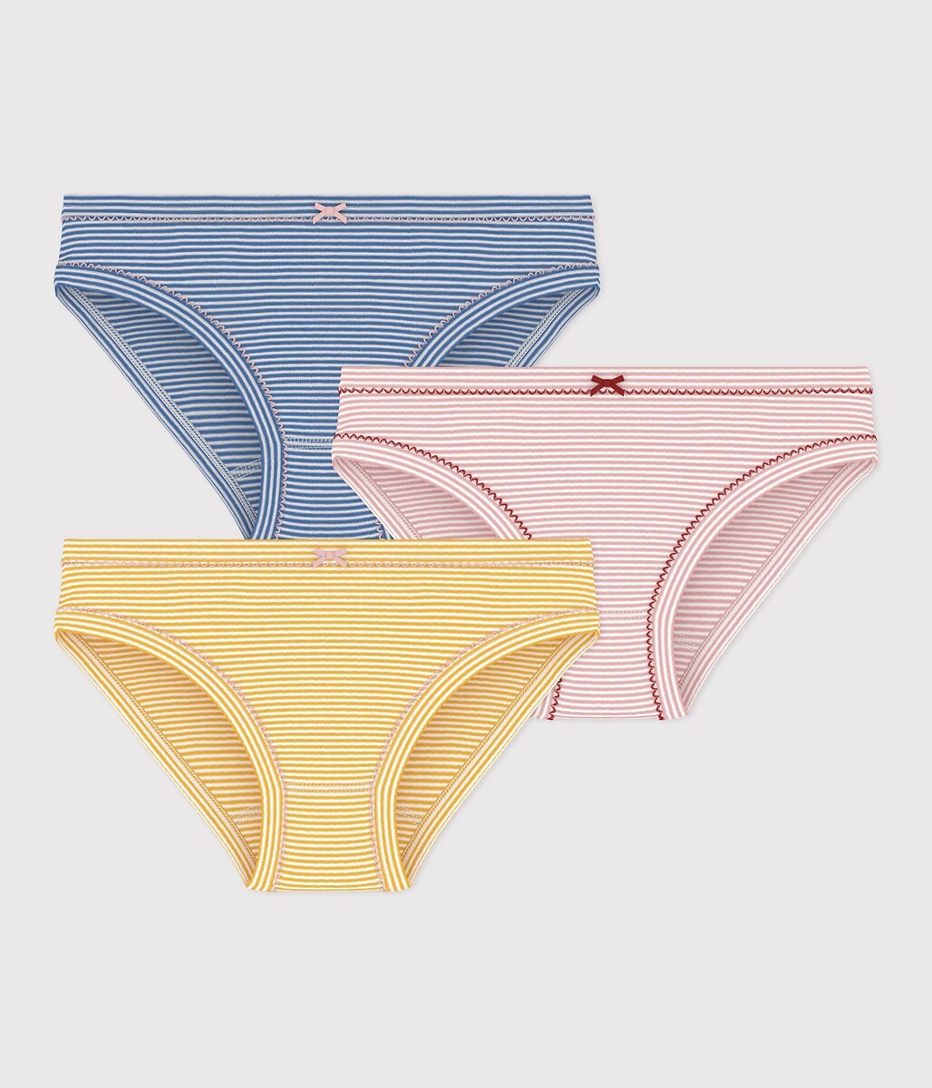 Lot de 3 culottes à rayures, en coton, PETIT BATEAU