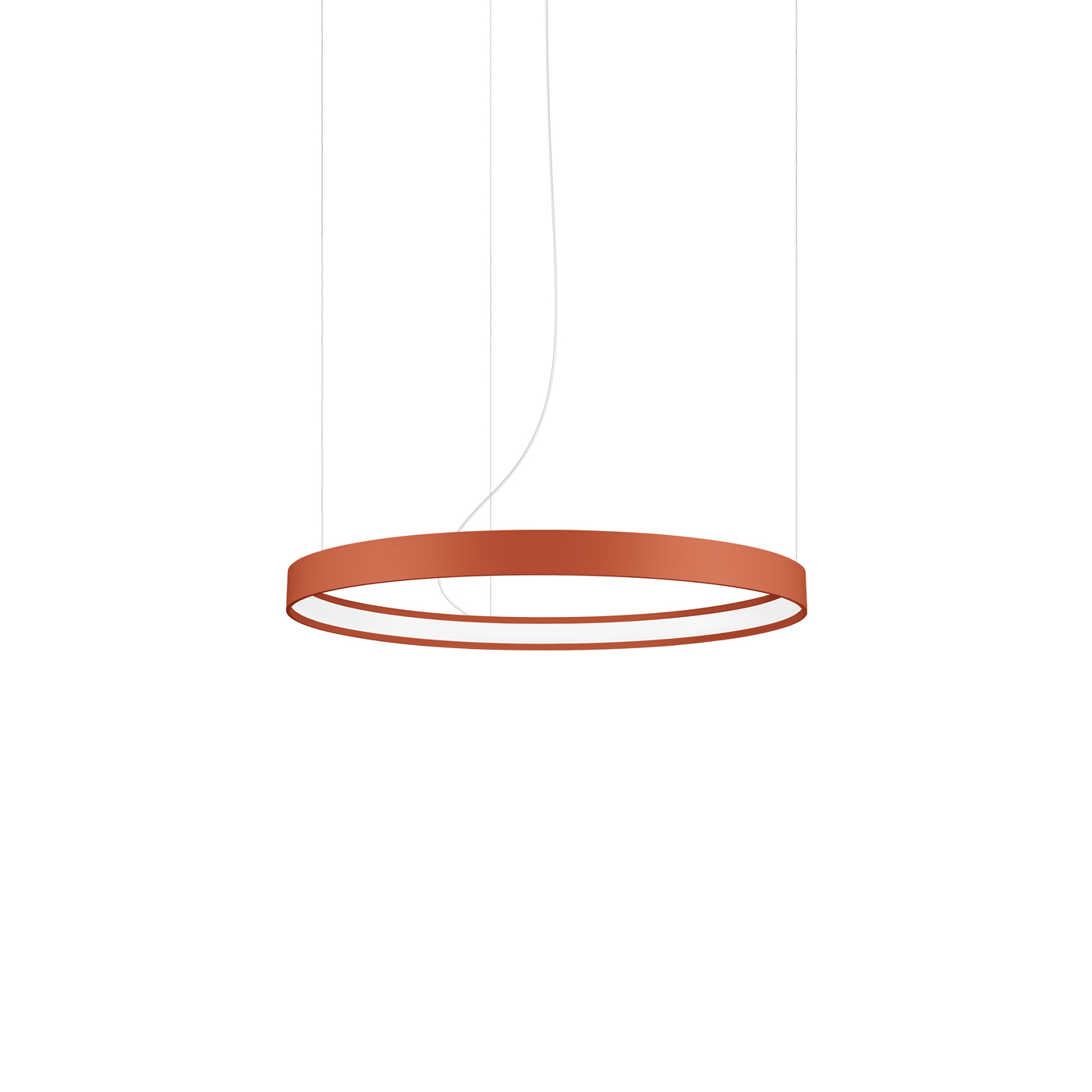 Lustre Aluminium Ocre Rouge LED 1 Rio, EDEN