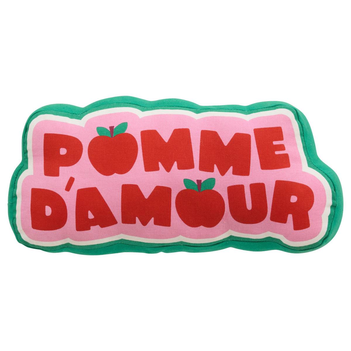 Coussin imprimé pomme d'amour 20x44cm CHA CHA POP, ATMOSPHERA FOR KIDS
