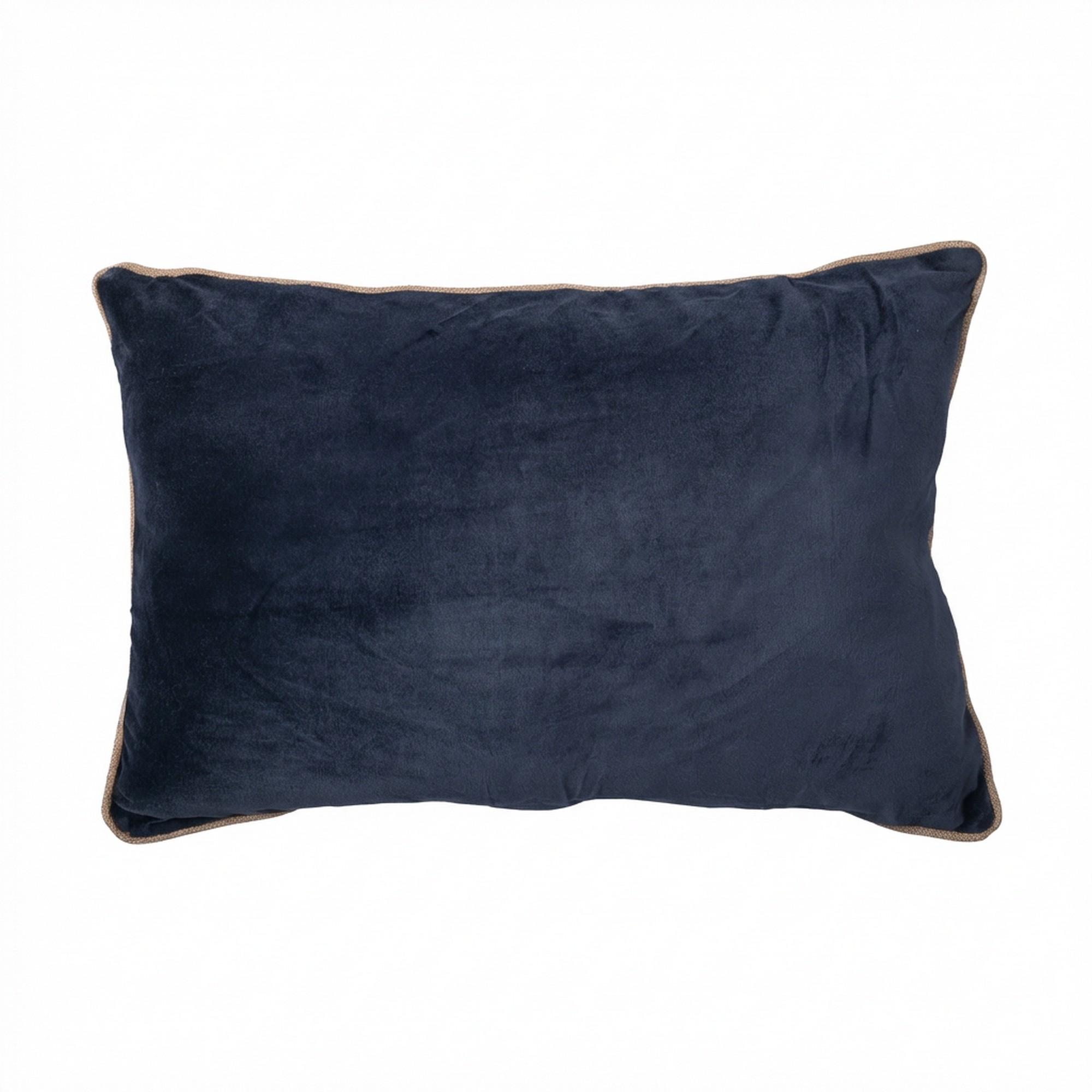 Coussin rectangulaire déhoussable 40x60 cm Velours de Coton Bianca Minuit, EDEN