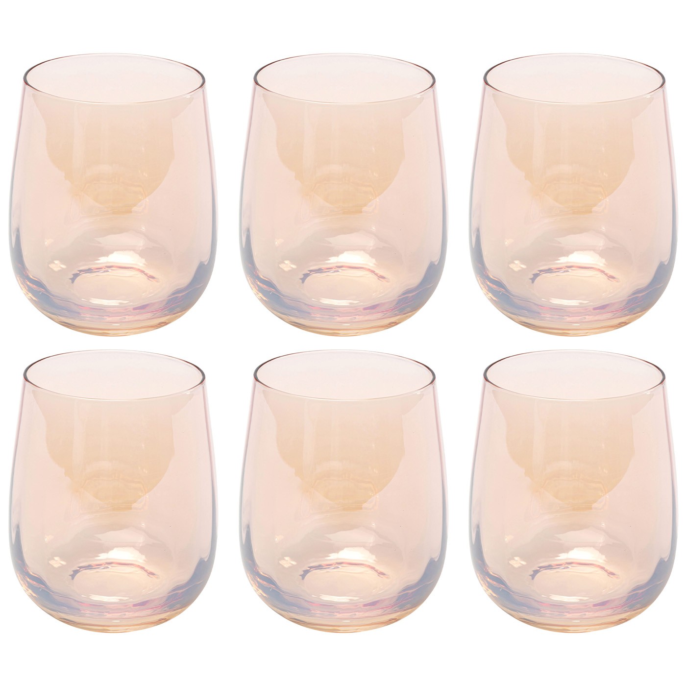 Lot de 6 verres à eau, BINA, KARE DESIGN