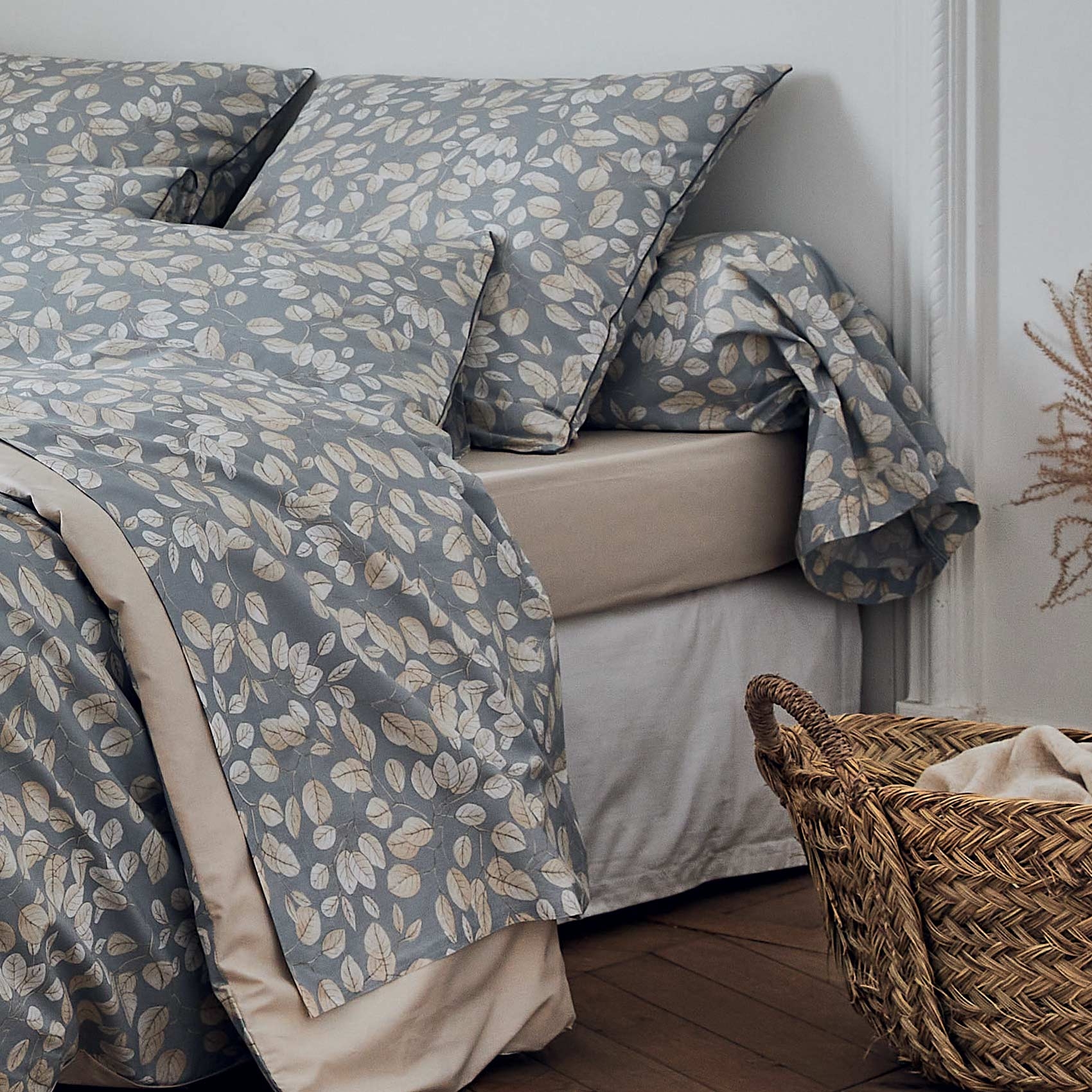 Taie de traversin en percale esprit cocooning, TRADILINGE