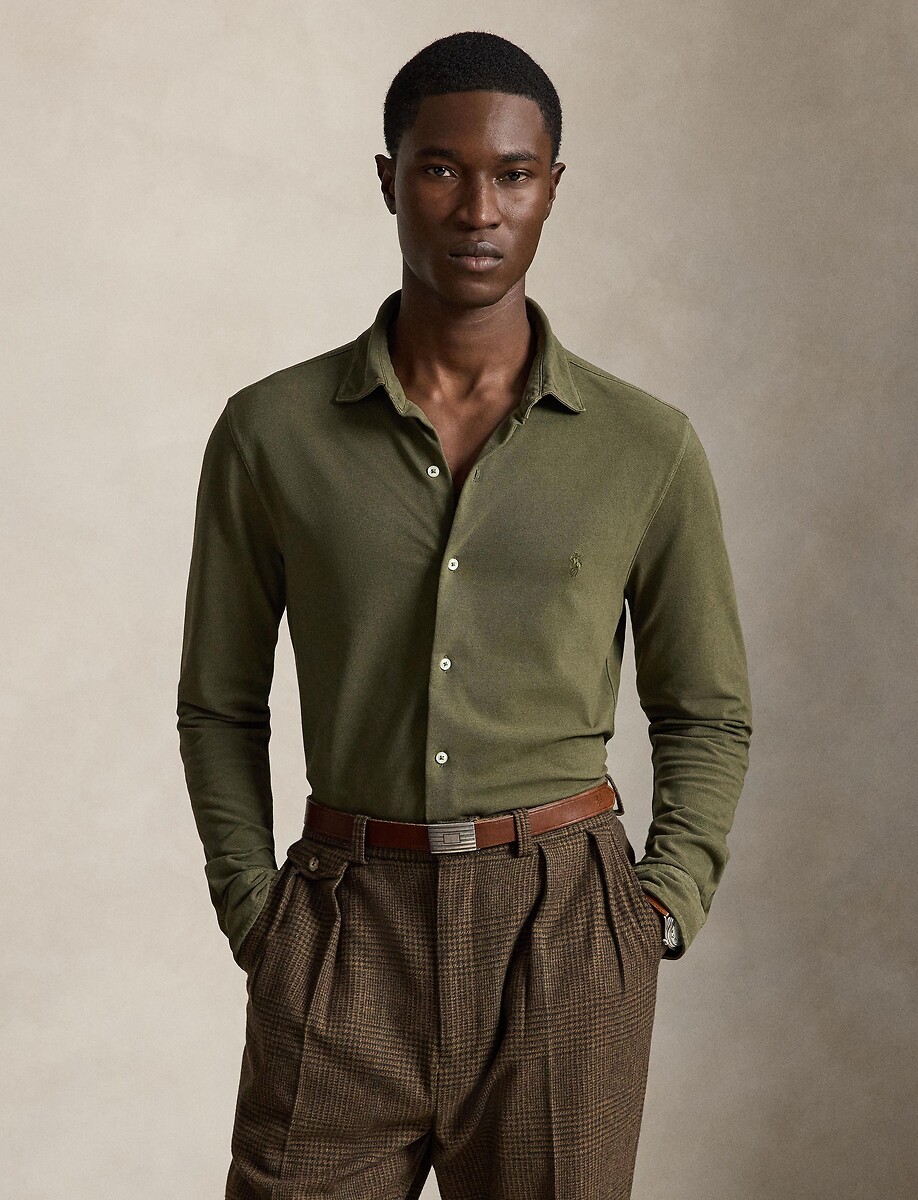 Chemise légère, en coton piqué, POLO RALPH LAUREN