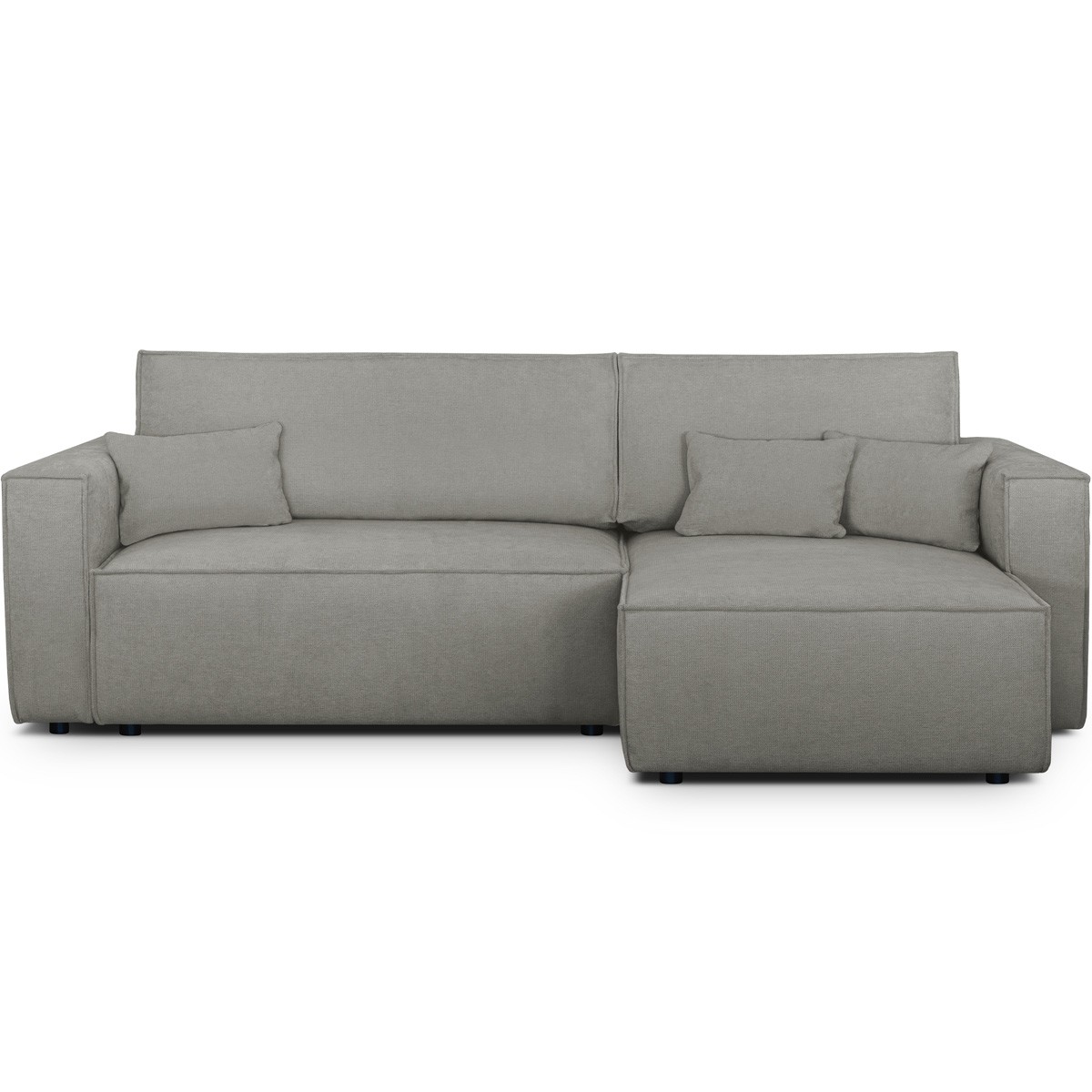 Canapé d'angle convertible 4 places en tissu chenille - LIVIA, HOMIFAB