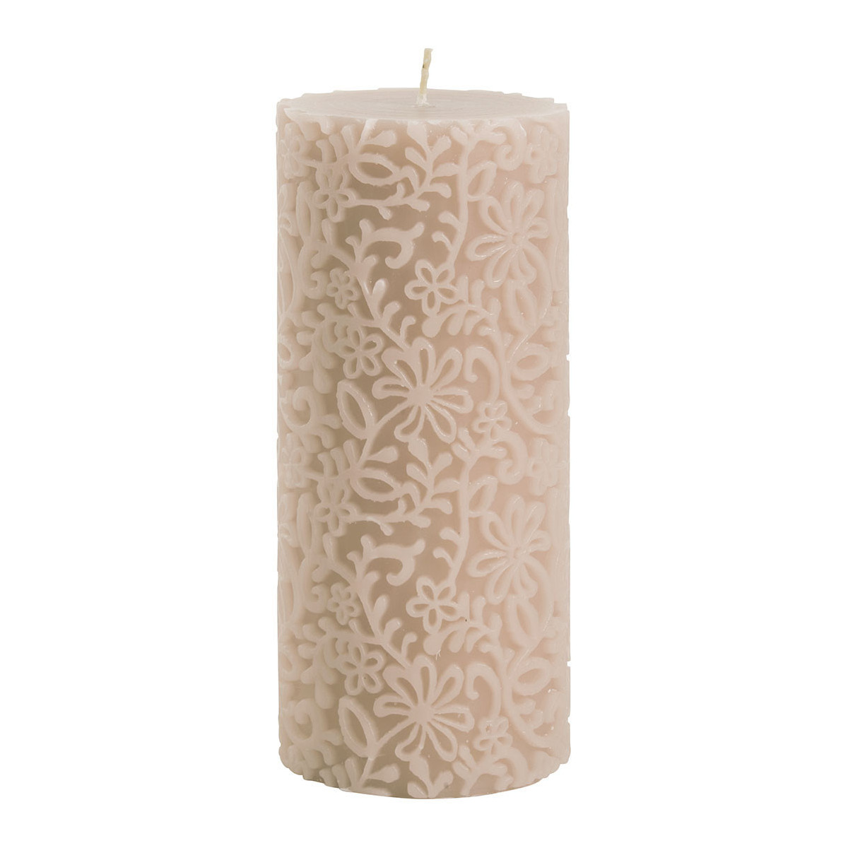 Bougie décorative parfumée Fleur rose - Grand modèle - H. 20 cm, MATHILDE M