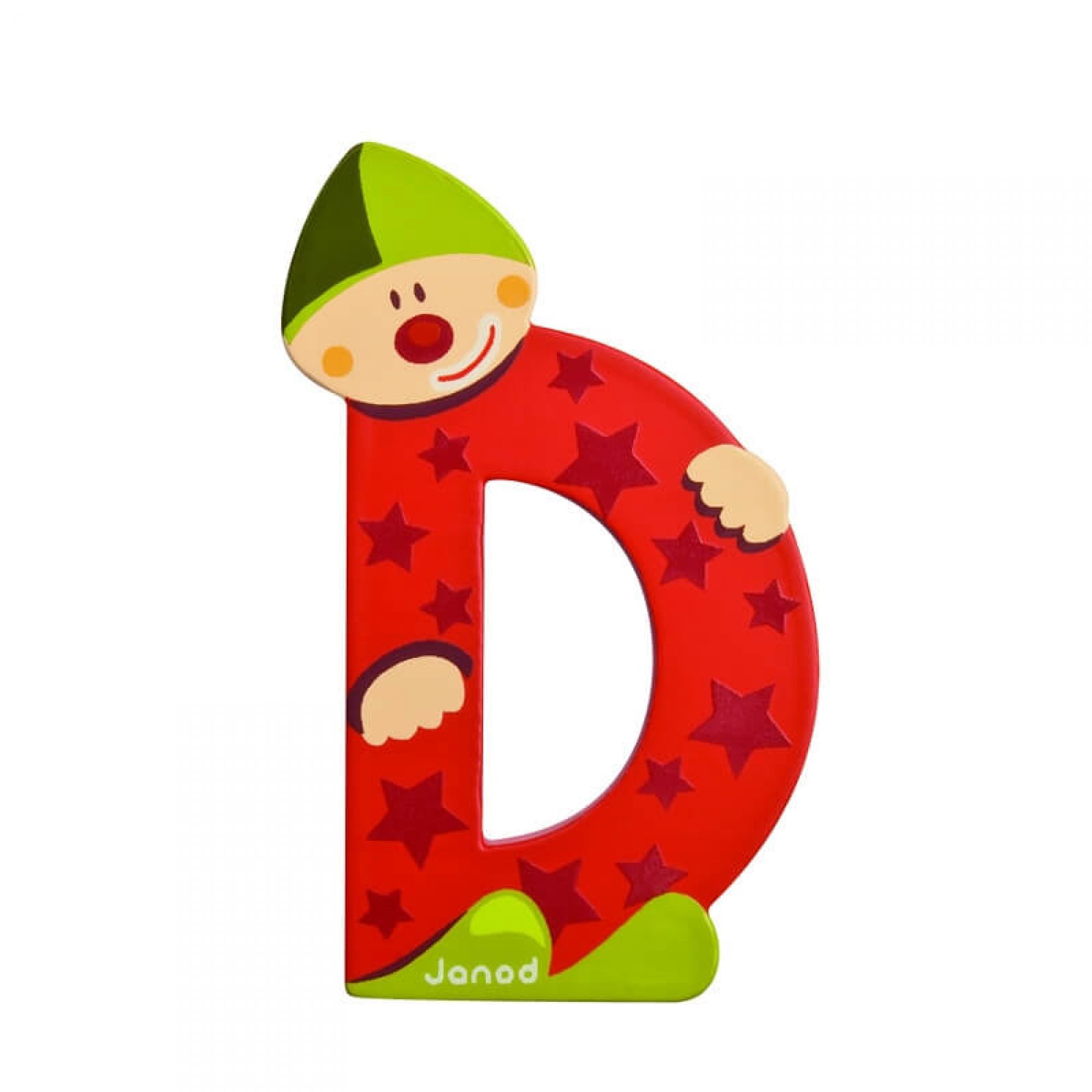 Lettre de l'alphabet Clown D, JANOD
