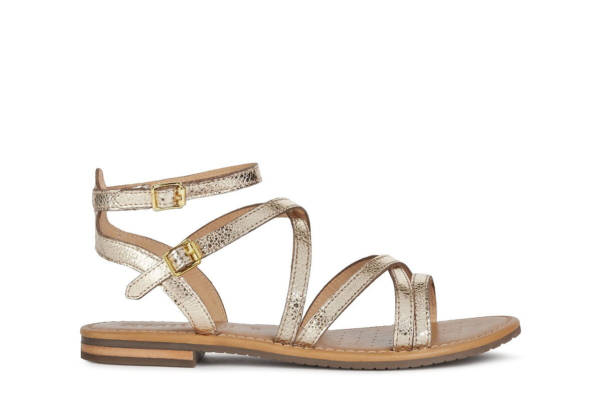 GEOX Sandalias planas de piel Sozy