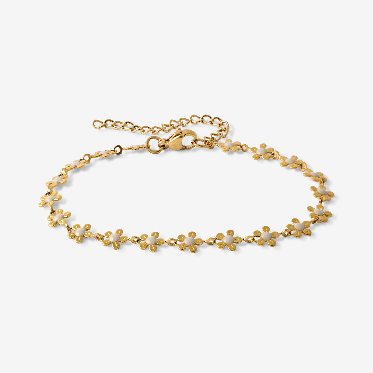 Bracelet chaine fleurs en acier inoxydable, BALABOOSTE