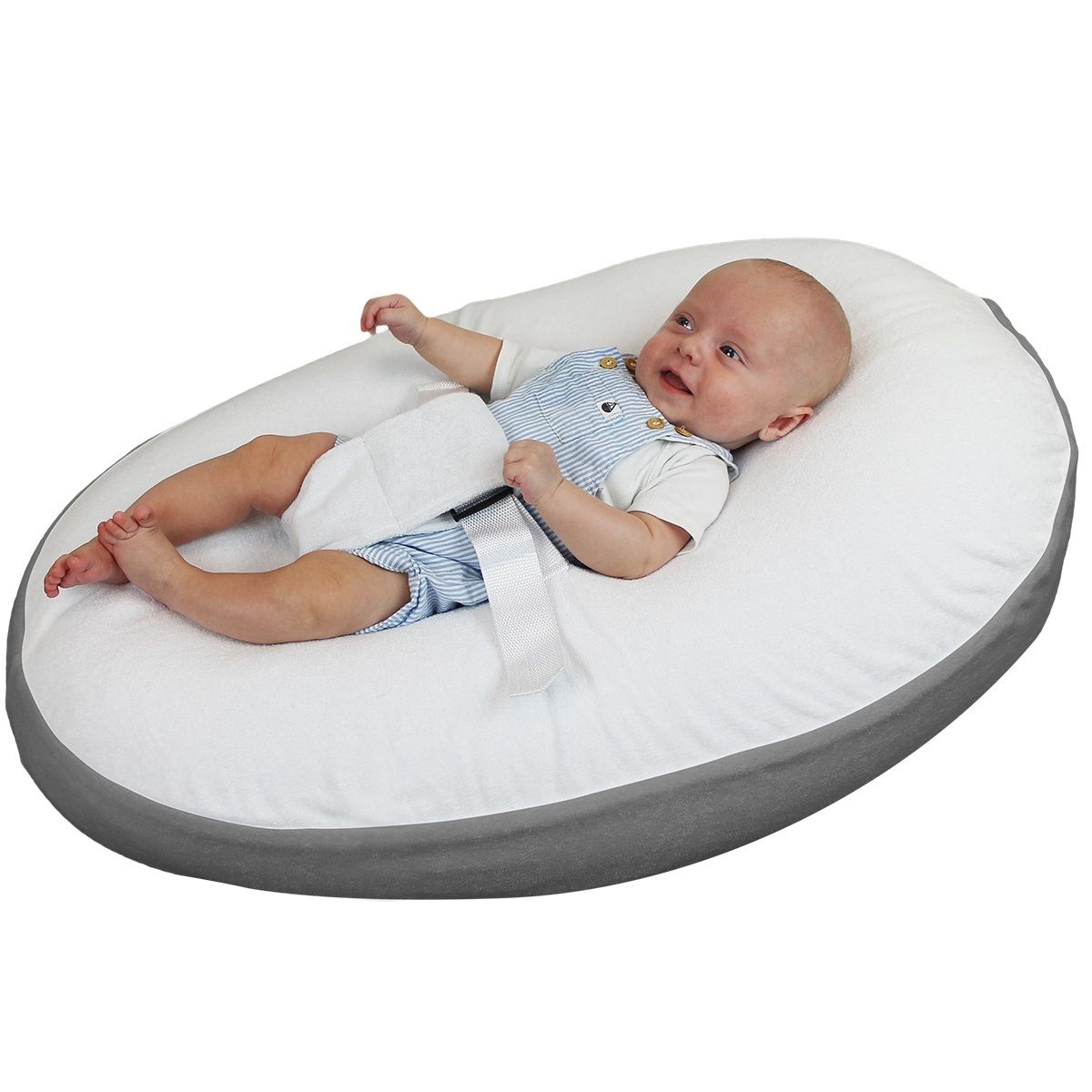 Housse Reversible Coussin D Allaitement Blanc Monsieur Bebe La Redoute