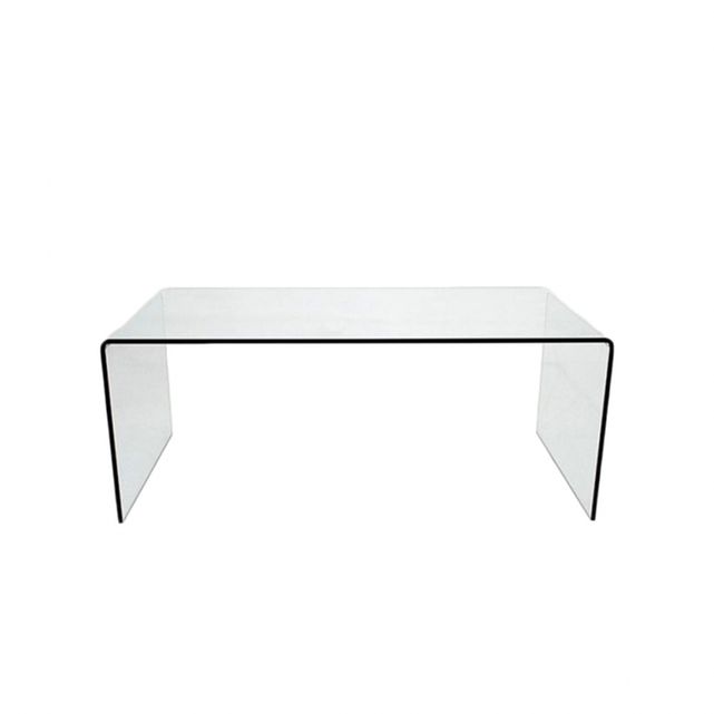 table basse minimaliste en verre 100 x 48 cm poletta zendart selection