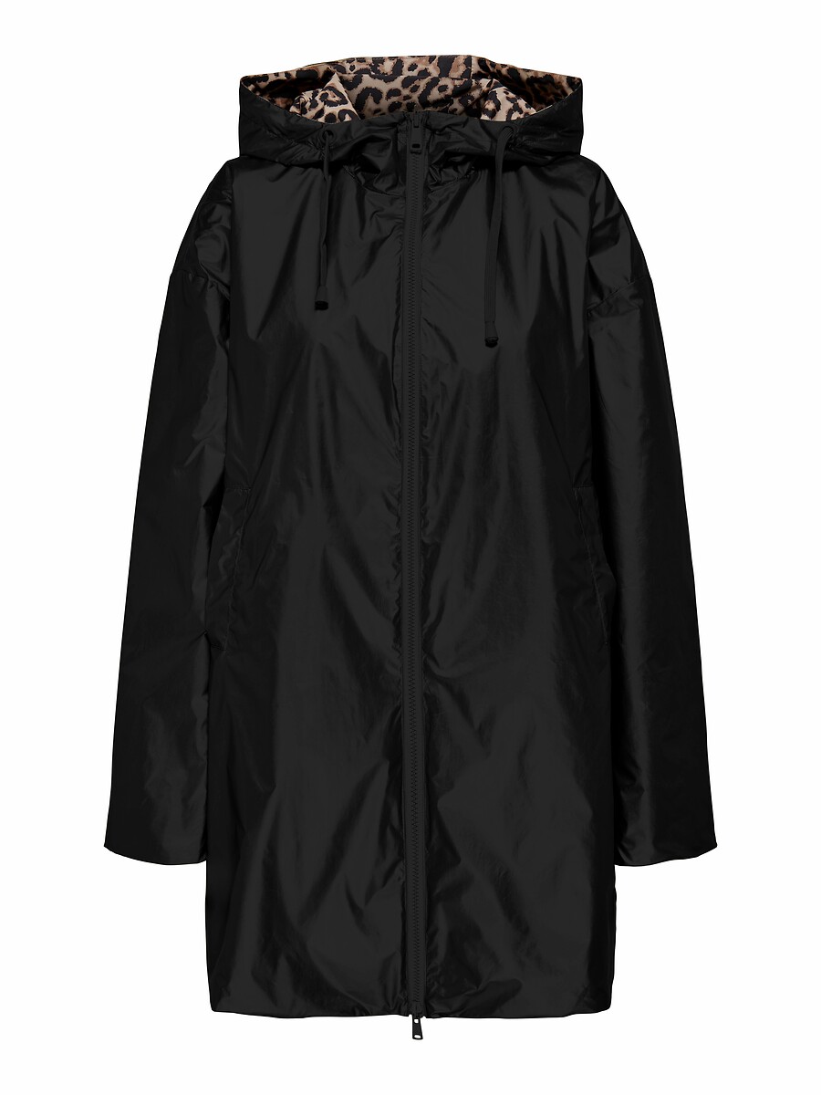 Impermeable con estampado de leopardo reversible, con capucha, ONLY