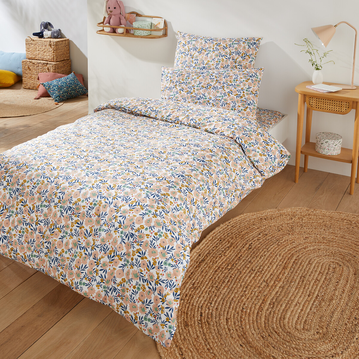 Ohara Floral 100% Cotton Percale 200 Thread Count Child’s Duvet Cover