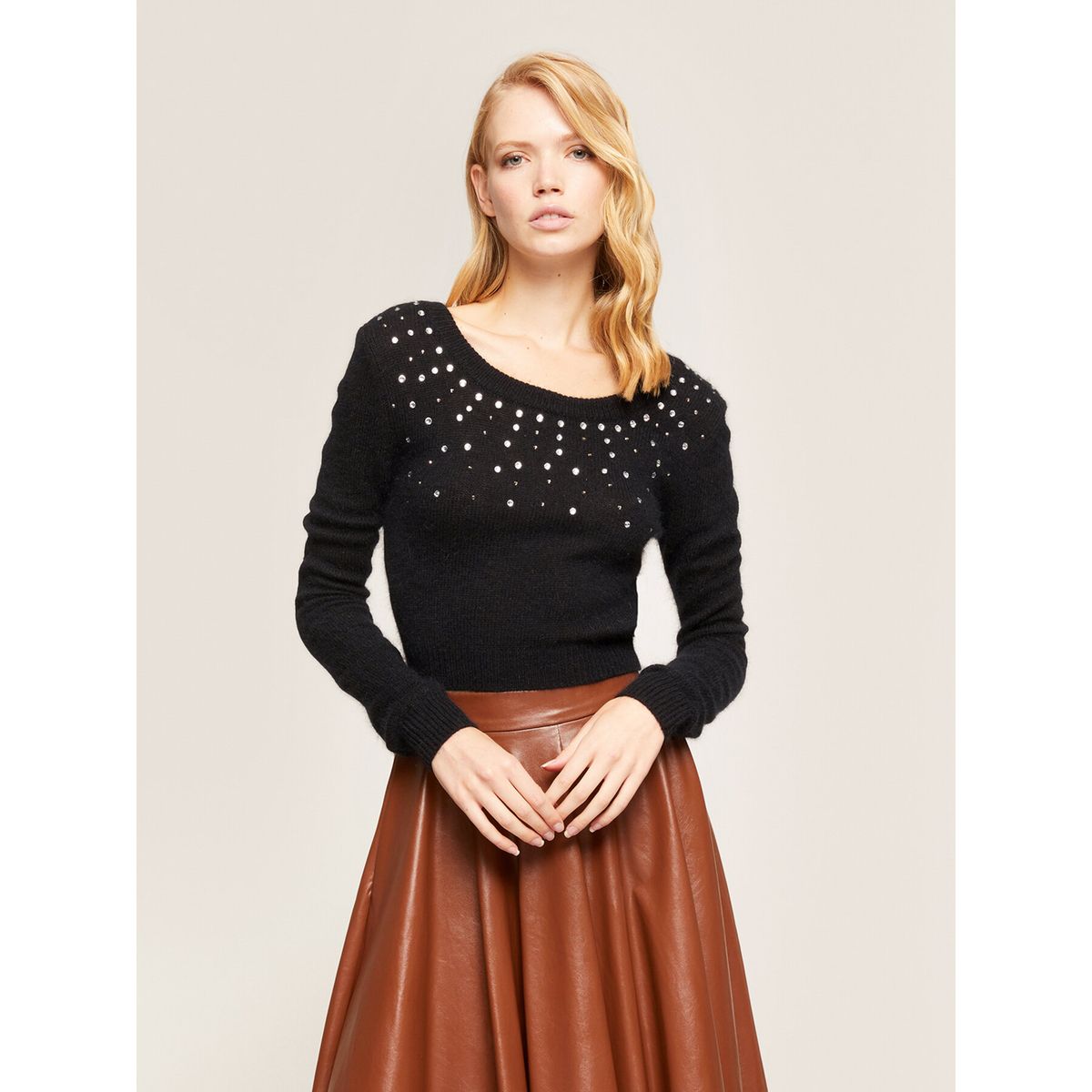 Pull noir femme bijoux La Redoute