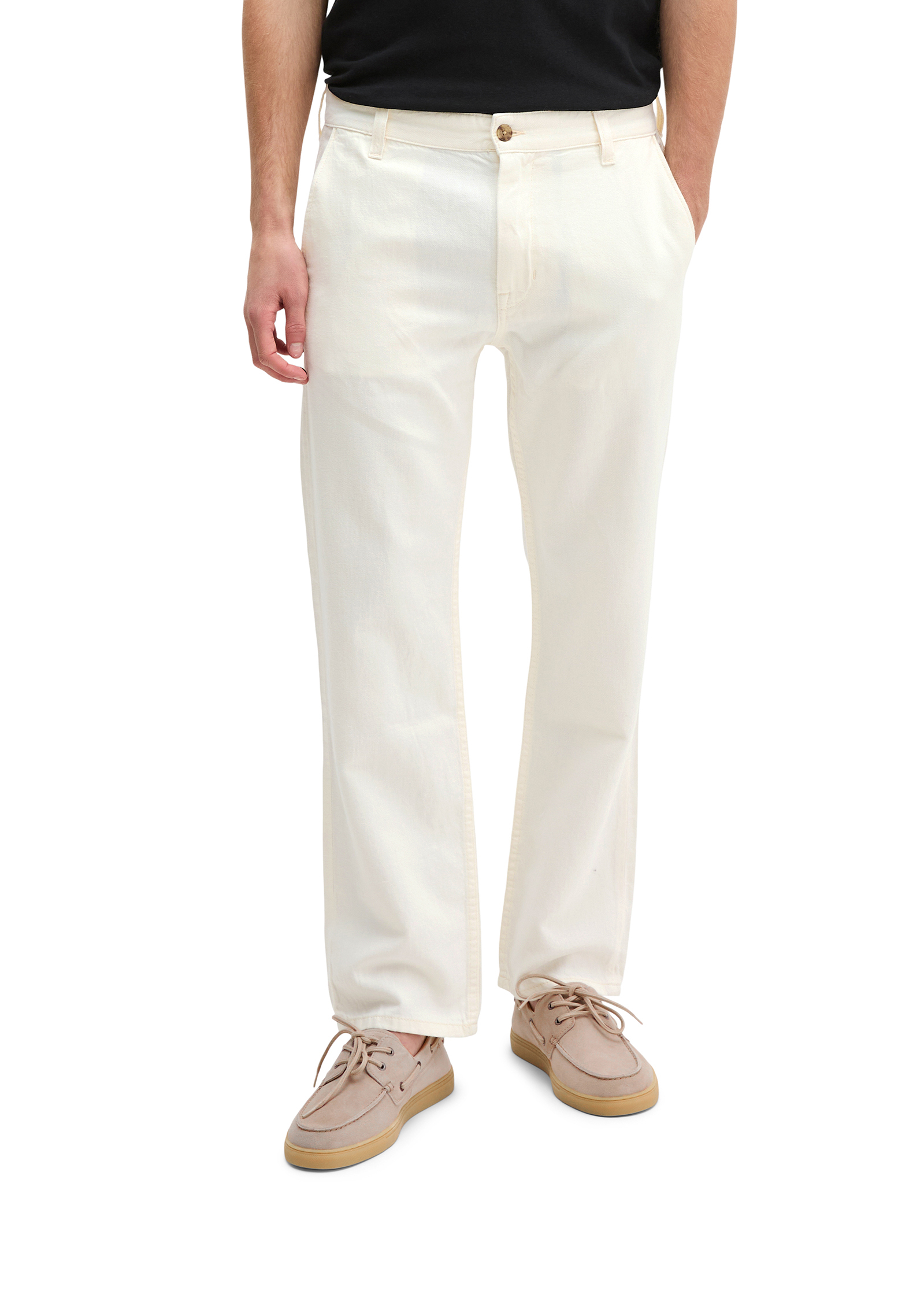 Jeans modèle Kalmo droit en coton bio et en lin, MARC O'POLO
