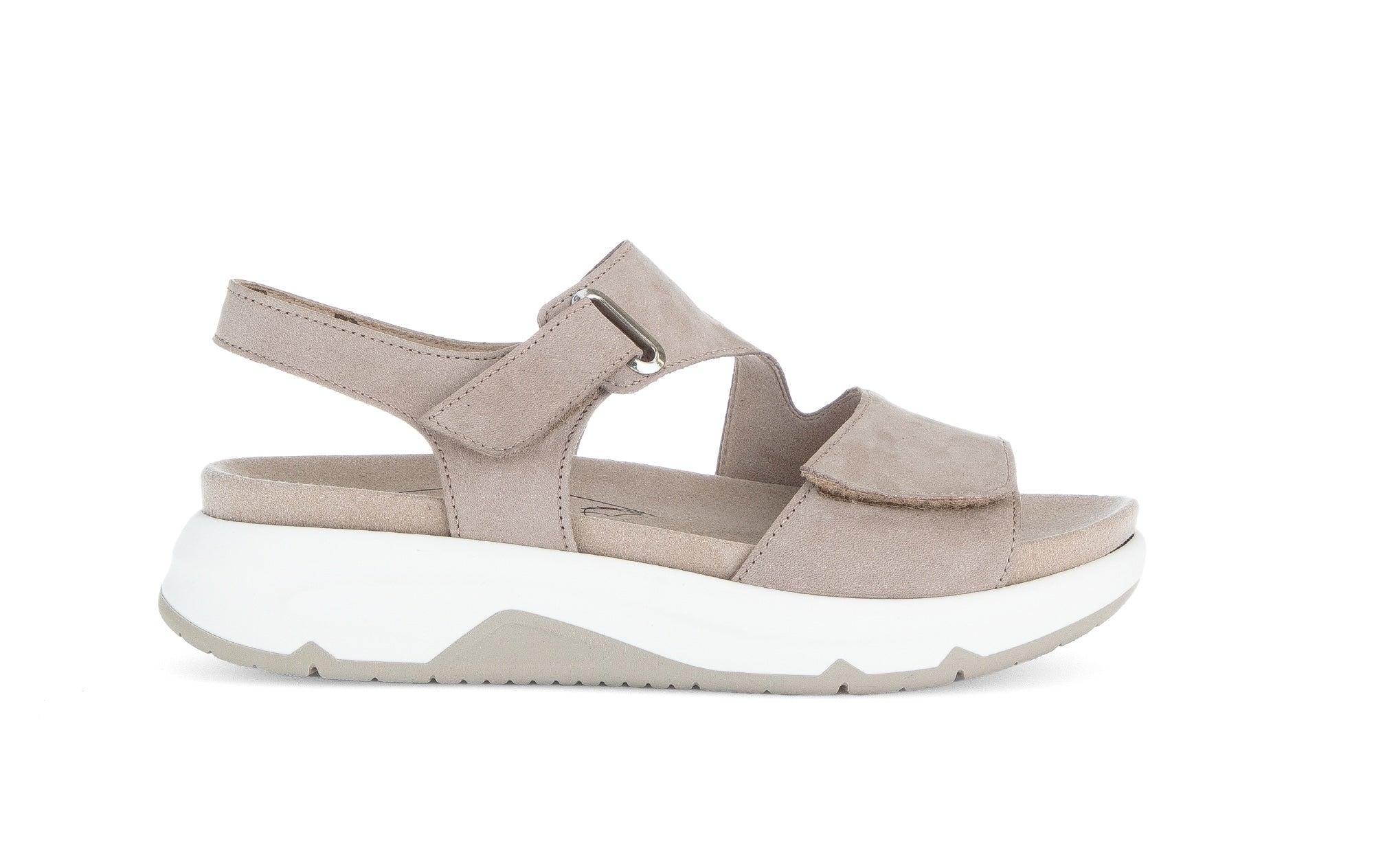 Sandales en cuir à talon compensé, GABOR