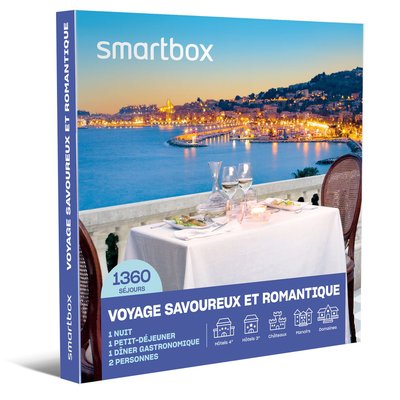 Voyage savoureux et romantique - SMARTBOX - Coffret Cadeau Séjour SMARTBOX