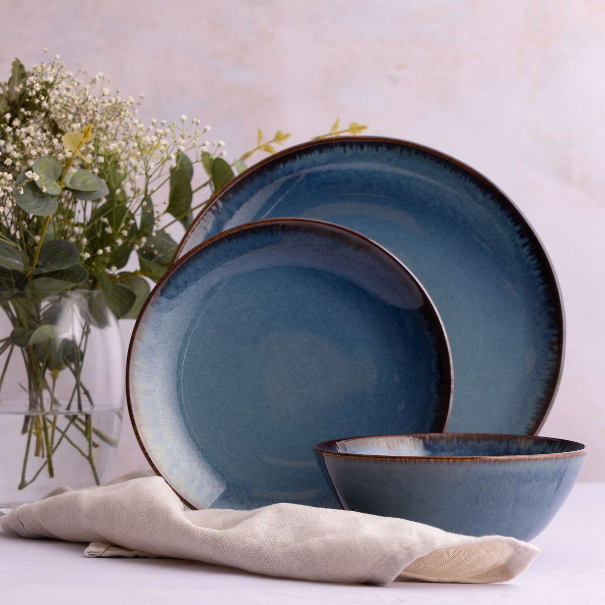 Set of 4 reactive glaze dinner plates Mason Cash | La Redoute