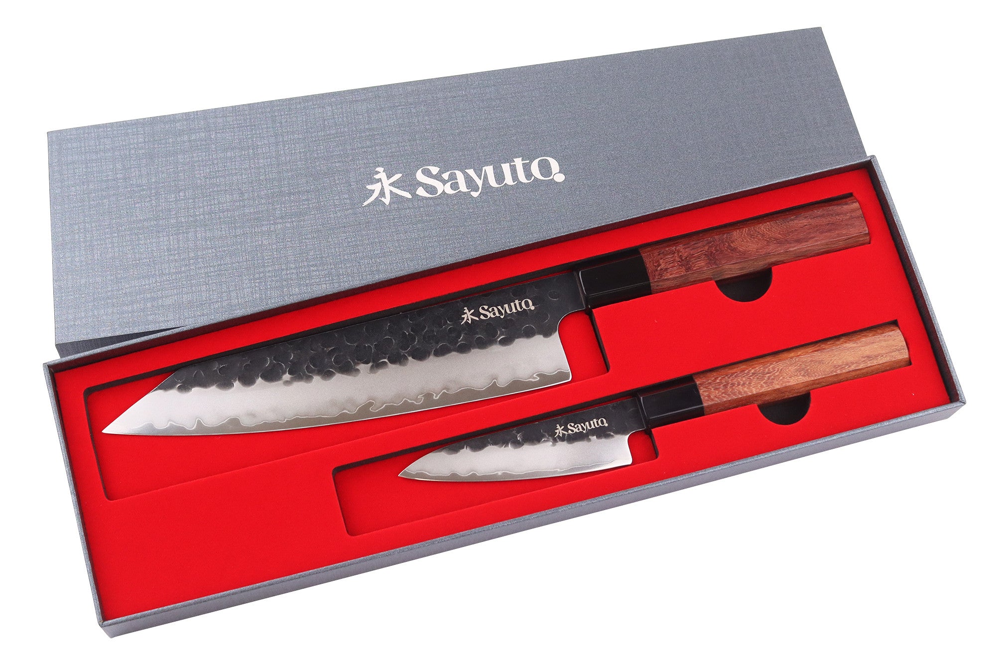 Set 2 couteaux Sequoia San Mai office et chef, SAYUTO