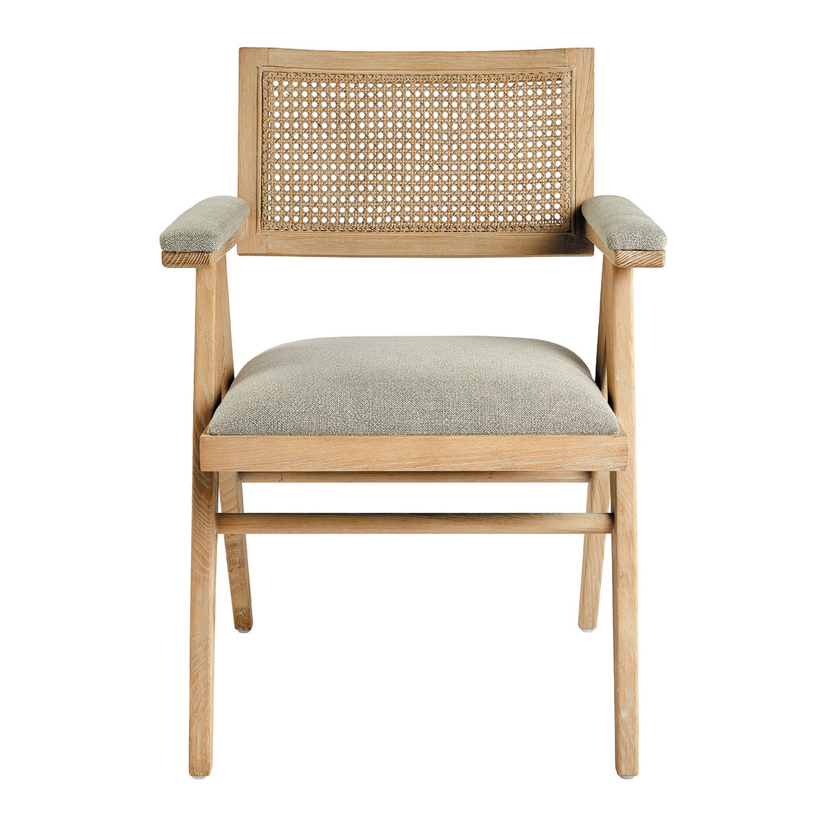 Fauteuil haut en frêne, BLANC D’IVOIRE