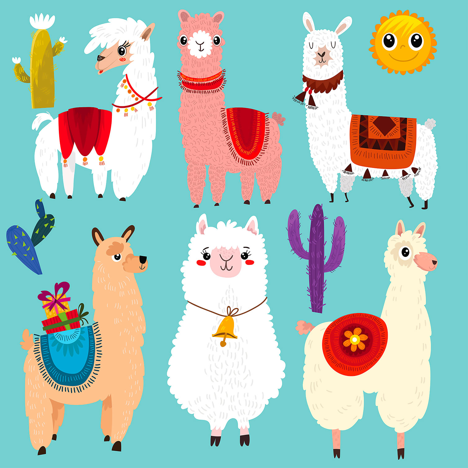 Tableau enfant lamas, HEXOA