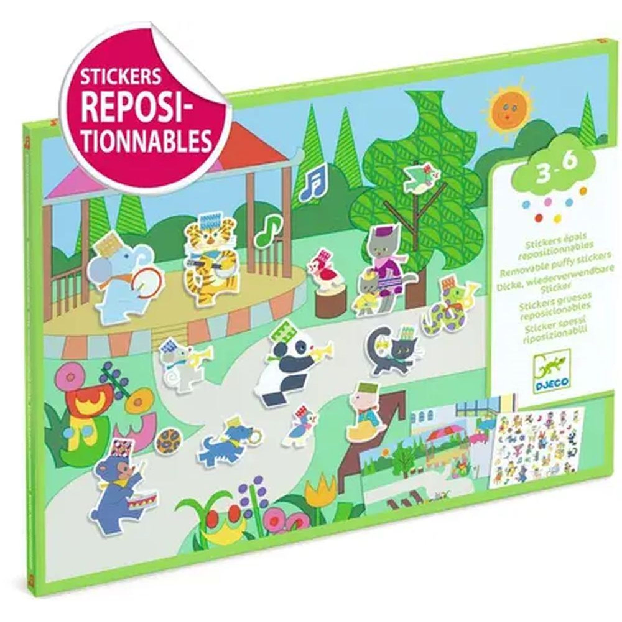Pochette de stickers repositionnables, DJECO