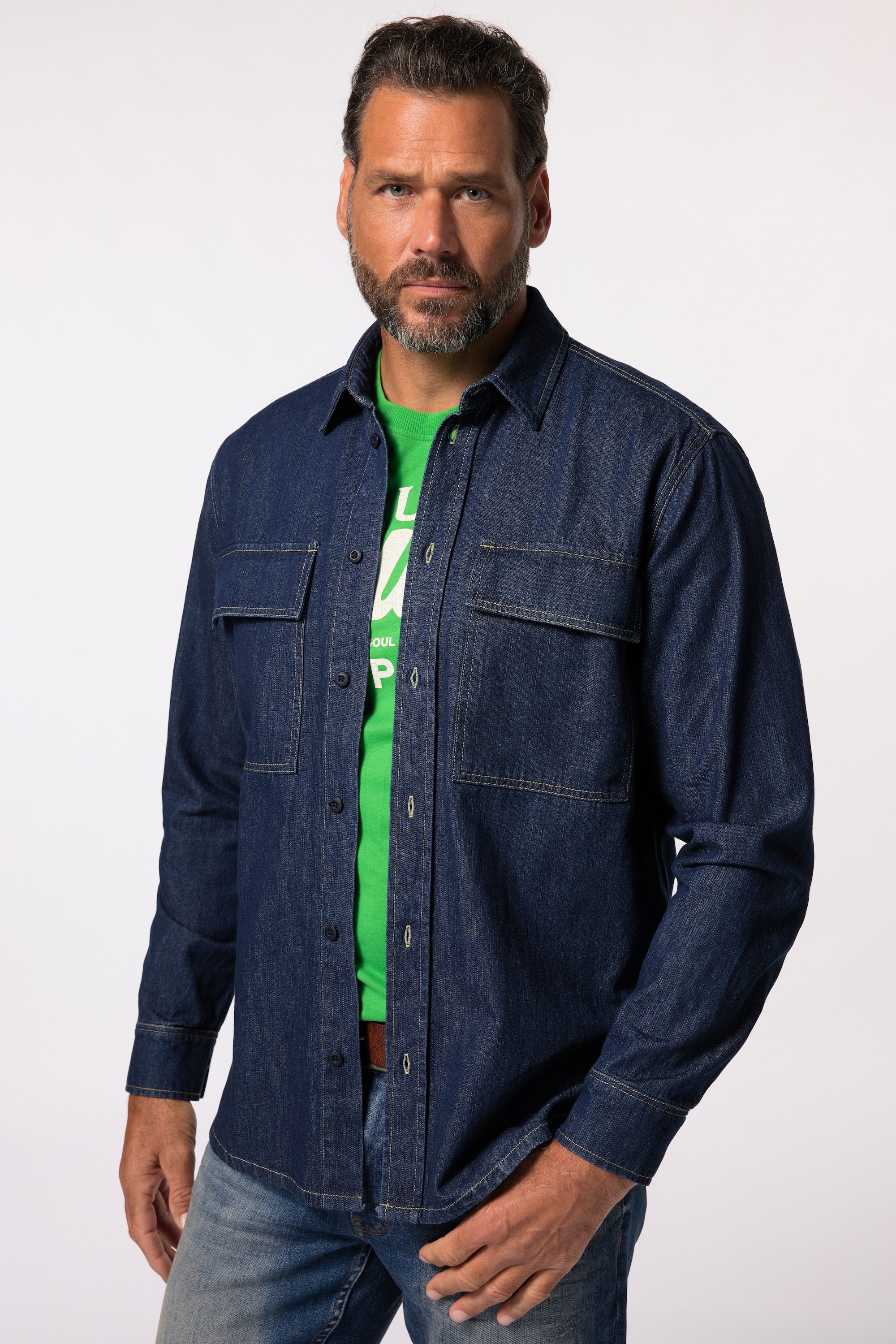 Chemise en jean, tissu denim, JP1880