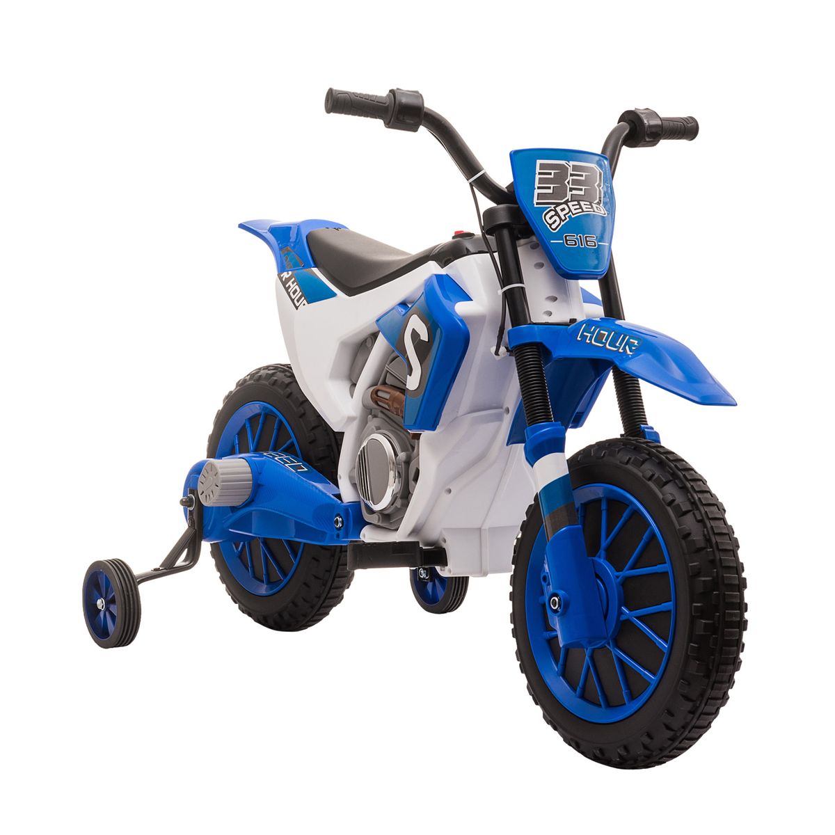 Moto cross électrique enfant avec roulettes amovibles Homcom
