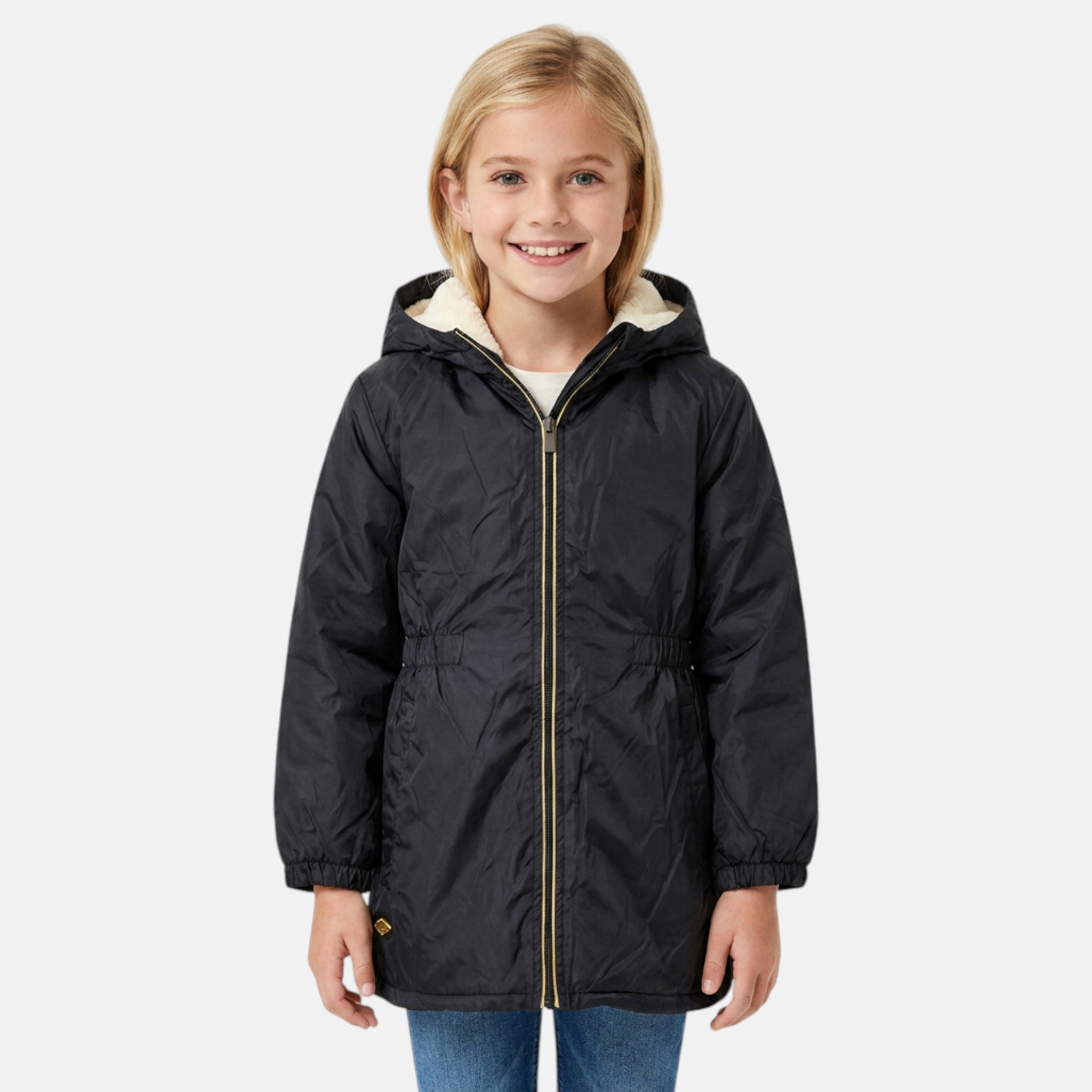 Parka zippée à capuche, coupe mi-longue et poches latérales BLIZZARD, LEE COOPER