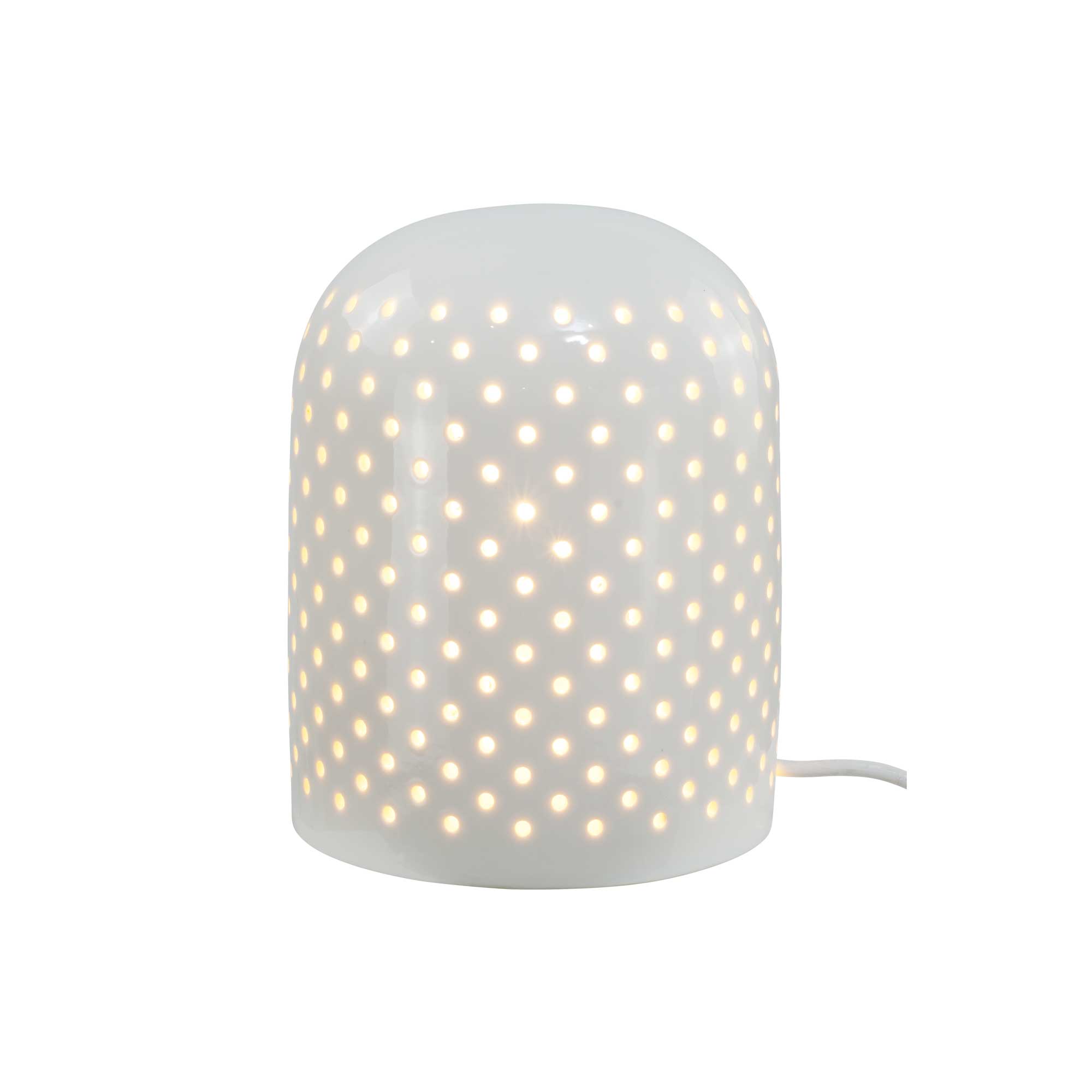 Lampe à poser en céramique blanche ajourée - SIVI, C-CREATION
