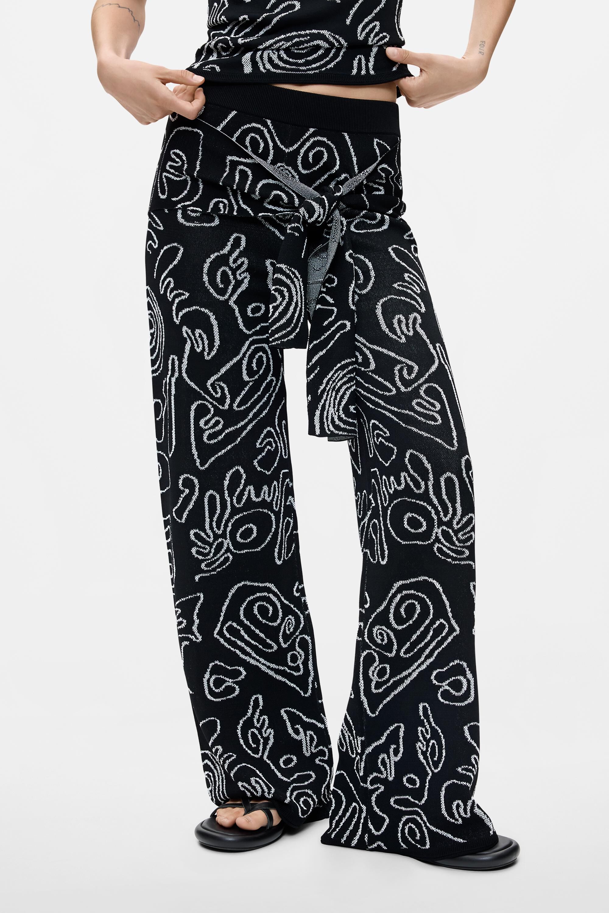 Pantalon en maille jacquard, DESIGUAL