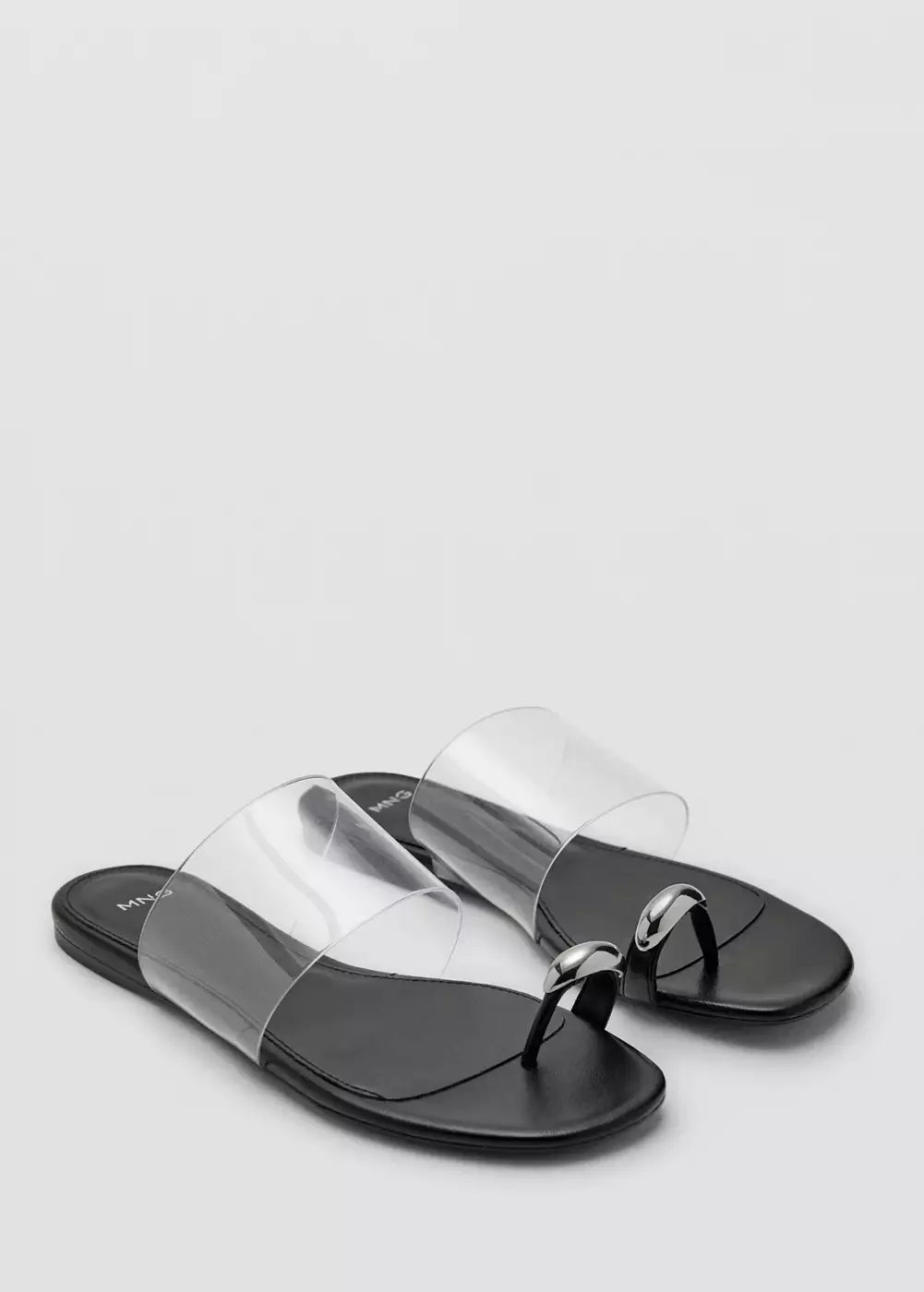 Sandales à brides en vinyle, MANGO