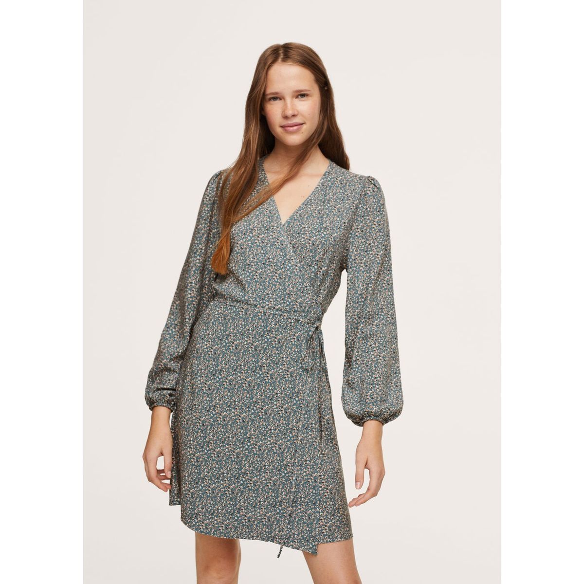 Robe à imprimé fleurs bleu de prusse Mango Teen La Redoute