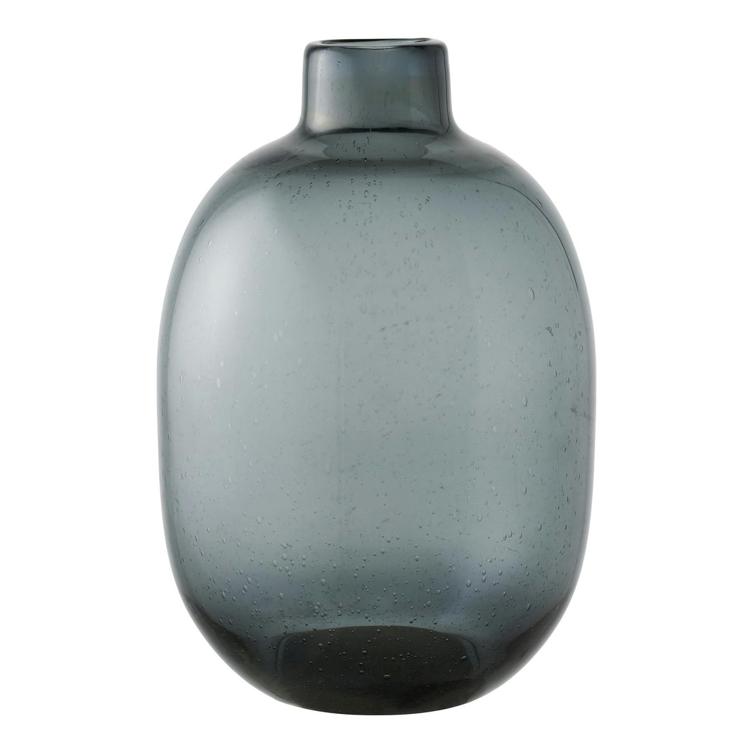 Vase en verre fumé noir design, PIER IMPORT