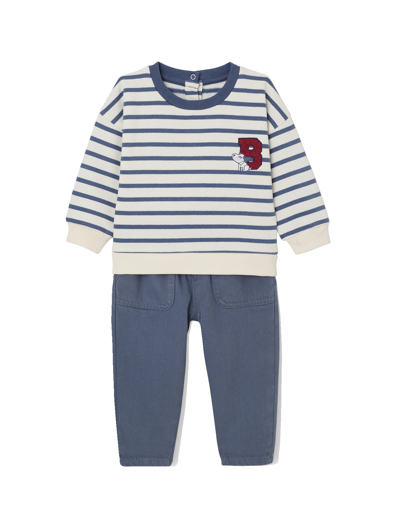 Ensemble sweat-shirt + pantalon bébé, VERTBAUDET