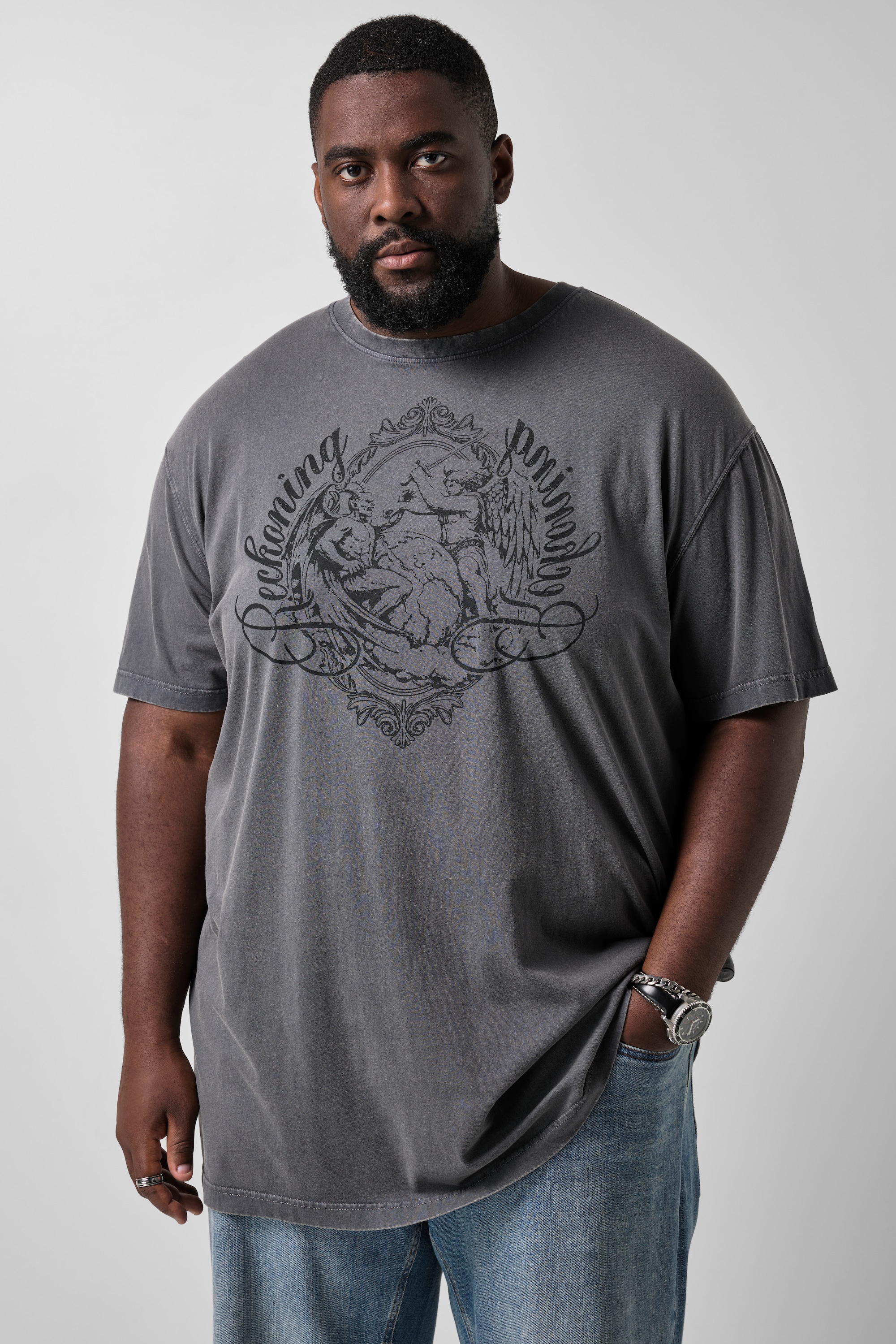 T-shirt,manches mi-hauteur, coupe oversize, STHUGE