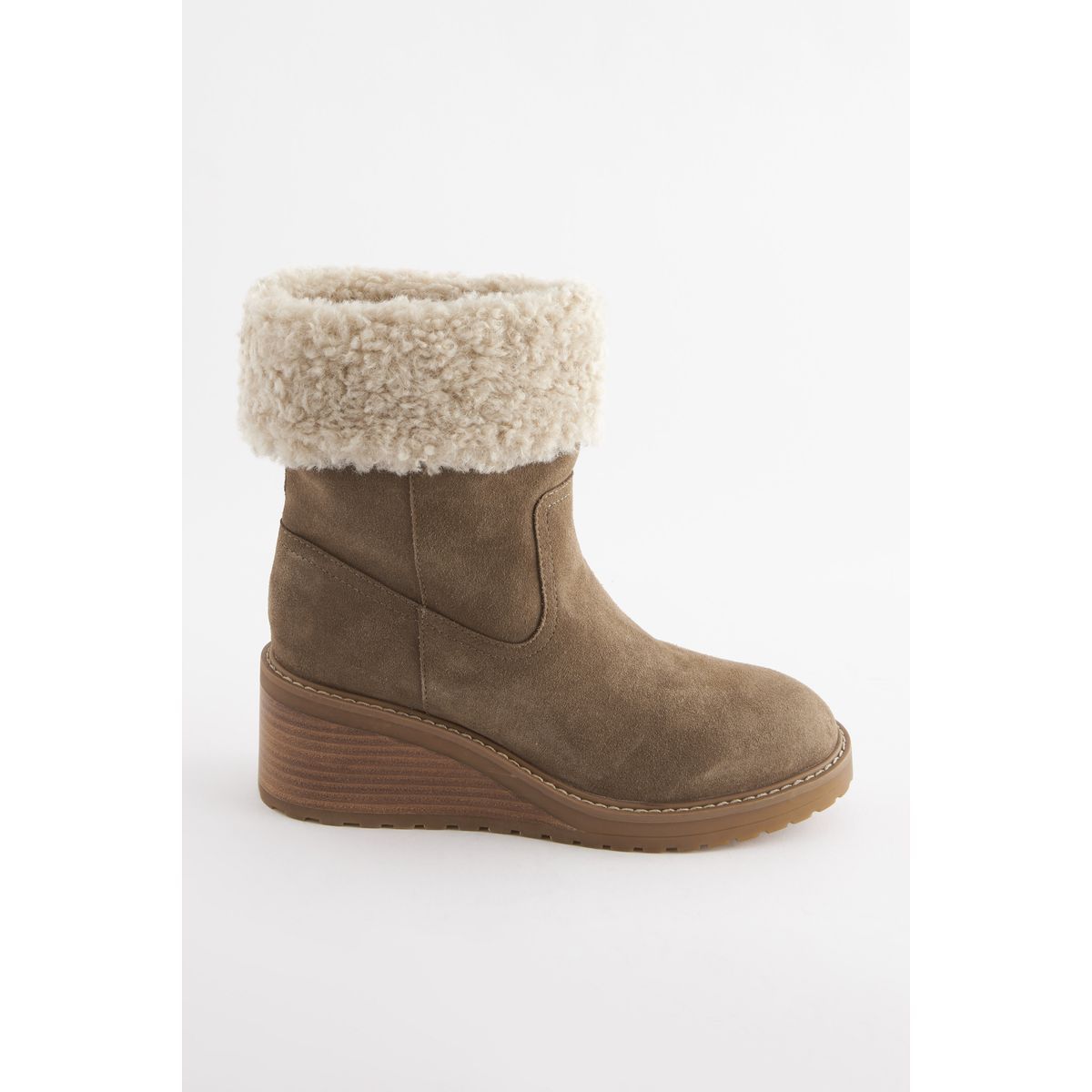 Bottines en daim compens es forever comfort marron mink Next La