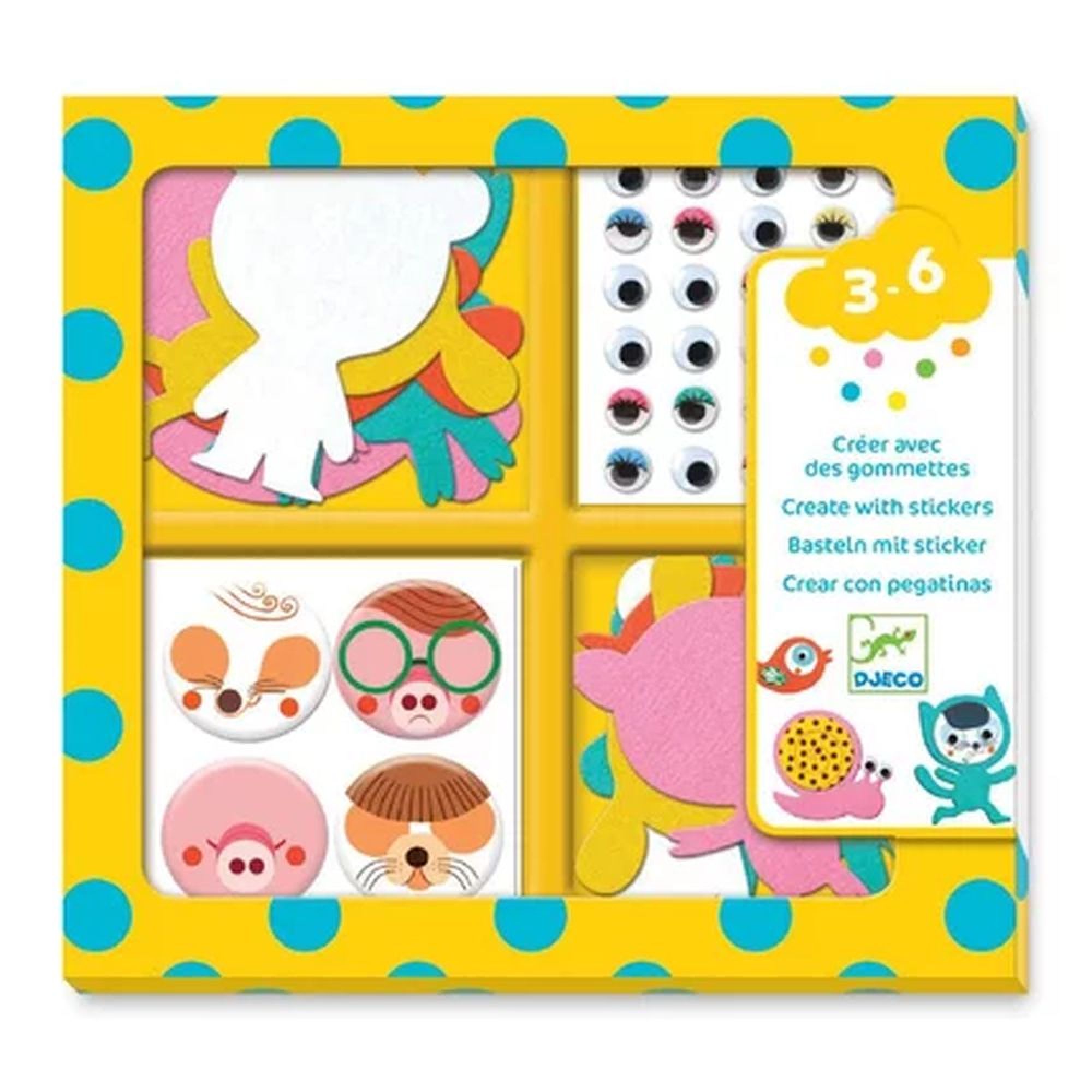 Gommettes j'aime les animaux, DJECO