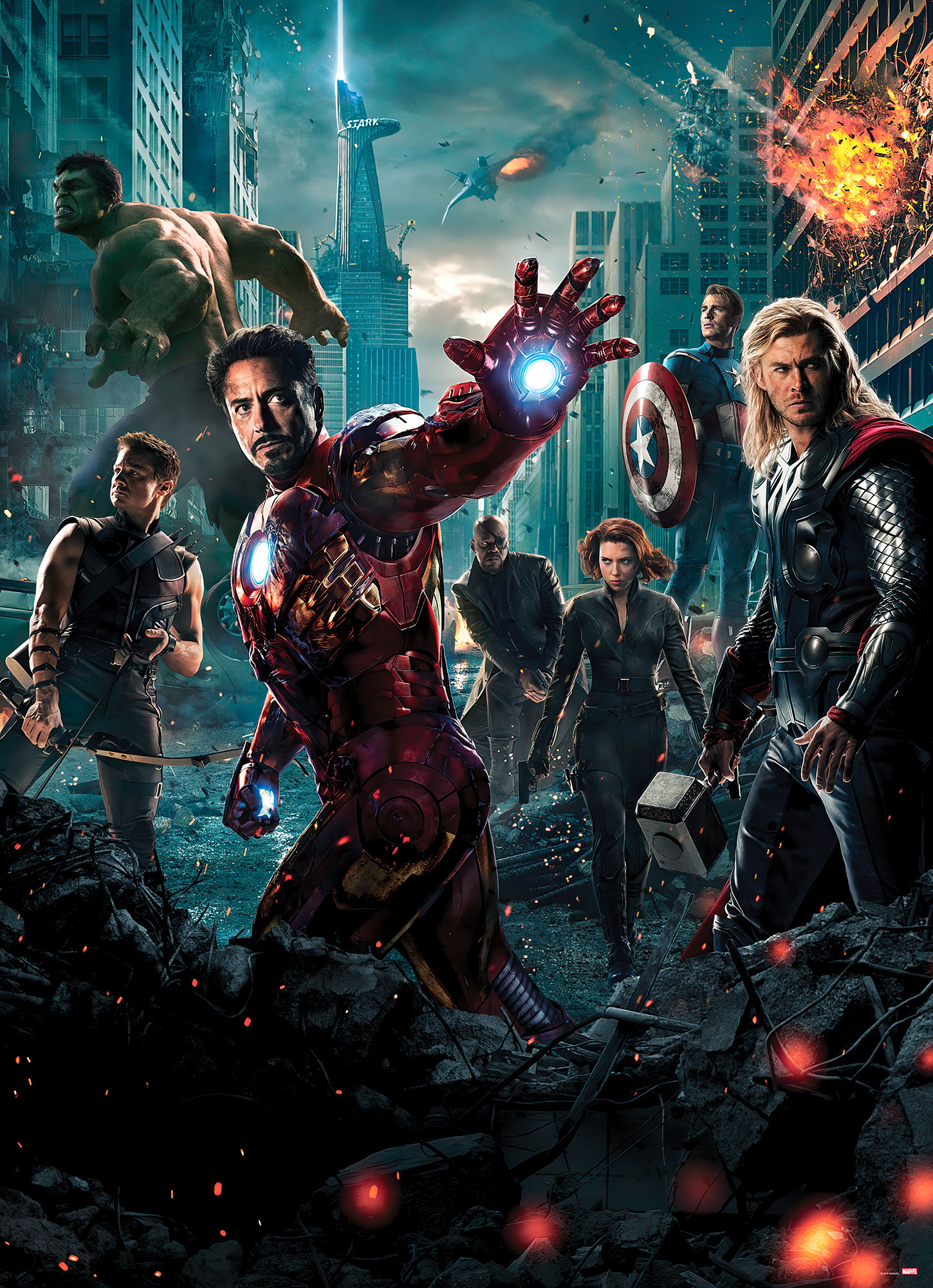 Papier peint Komar - Avengers-Movie-Poster - 184 x 254 cm, HEXOA