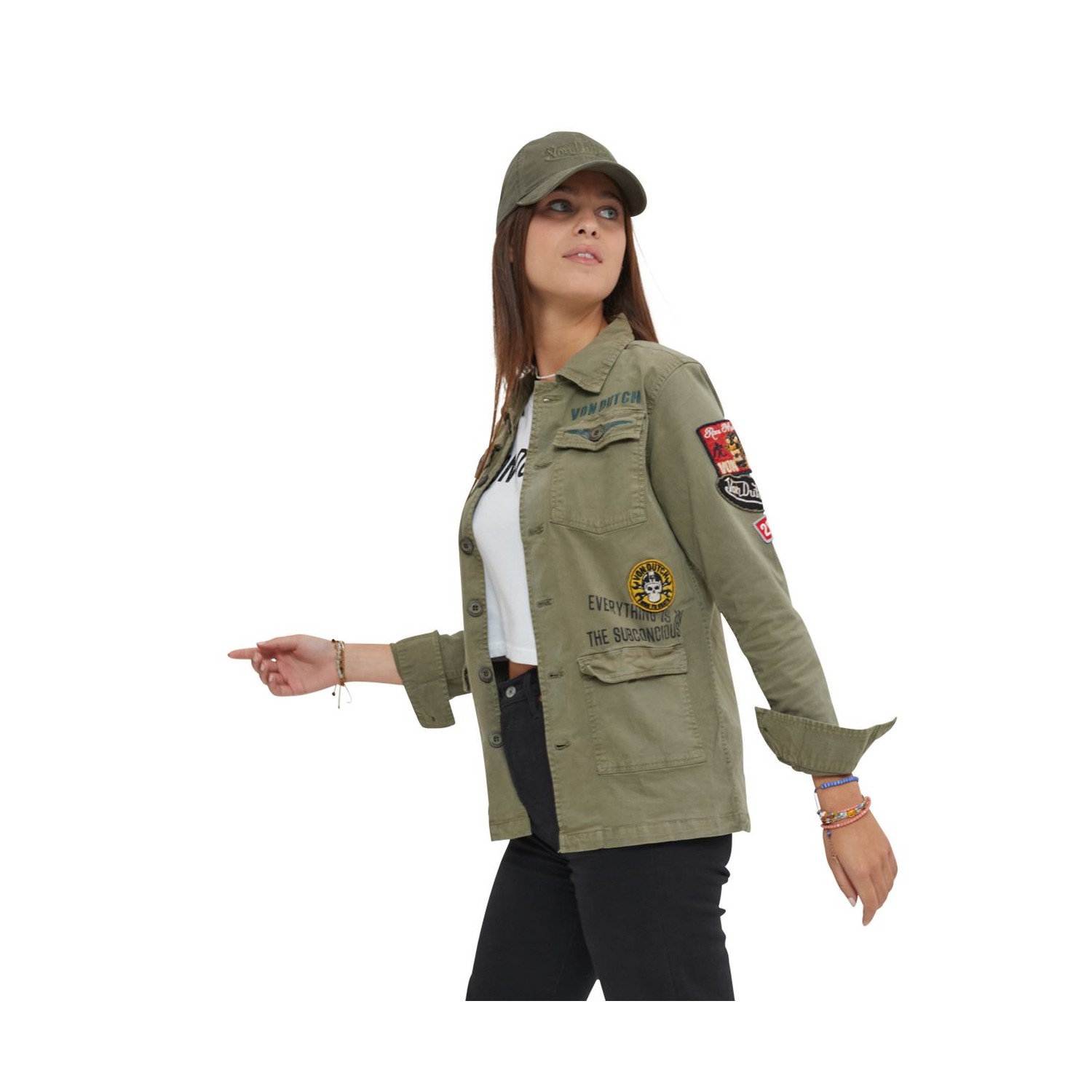 Veste coton angel vert Von Dutch La Redoute